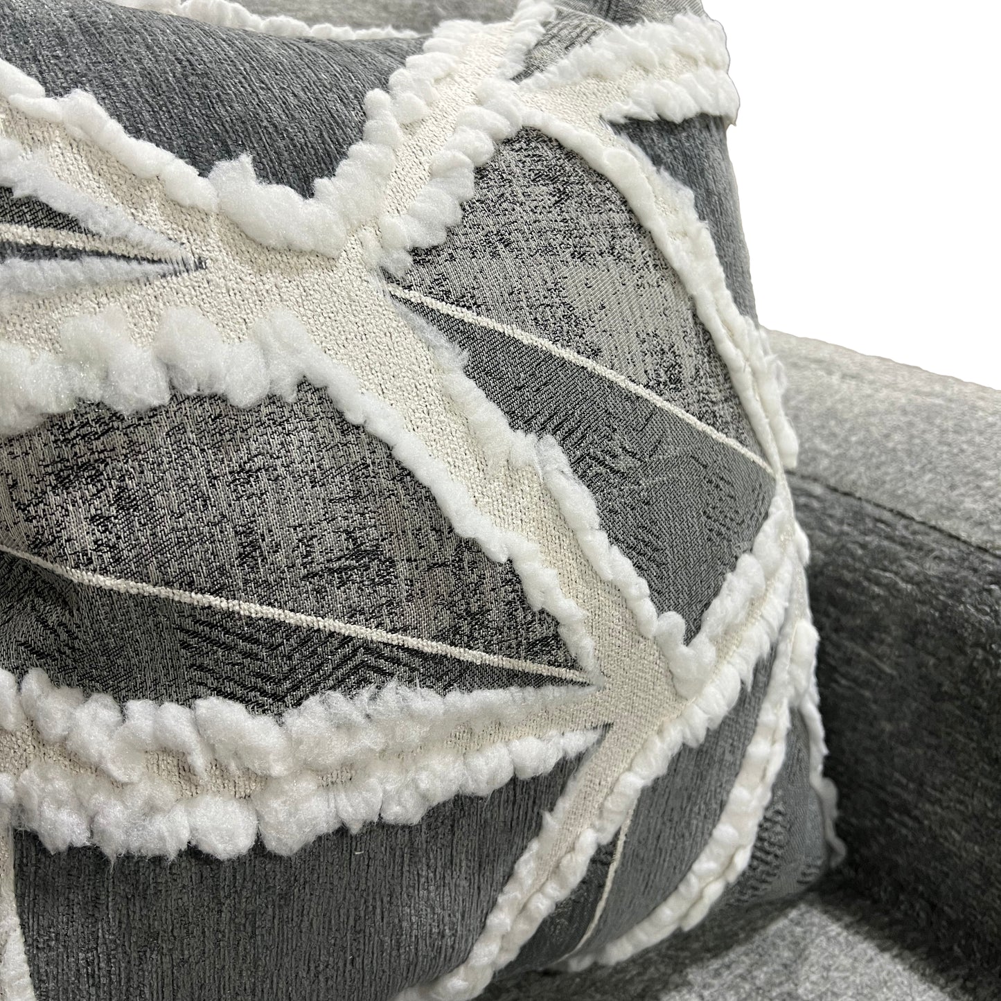 Roundhill Furniture Arden Living Room Chenille Upholstered Loveseat, Posh Gray