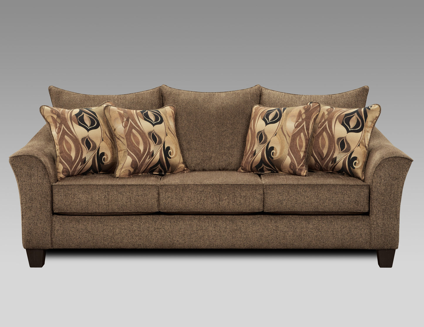 Camero Fabric Pillowback Living Room Collection, Brown