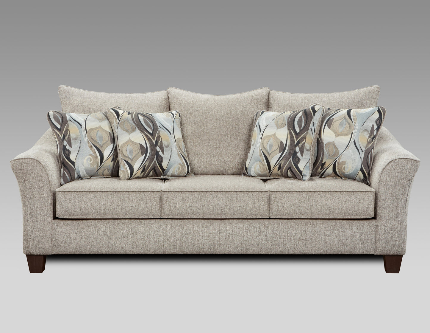 Camero Fabric Pillowback Living Room Collection, Platinum