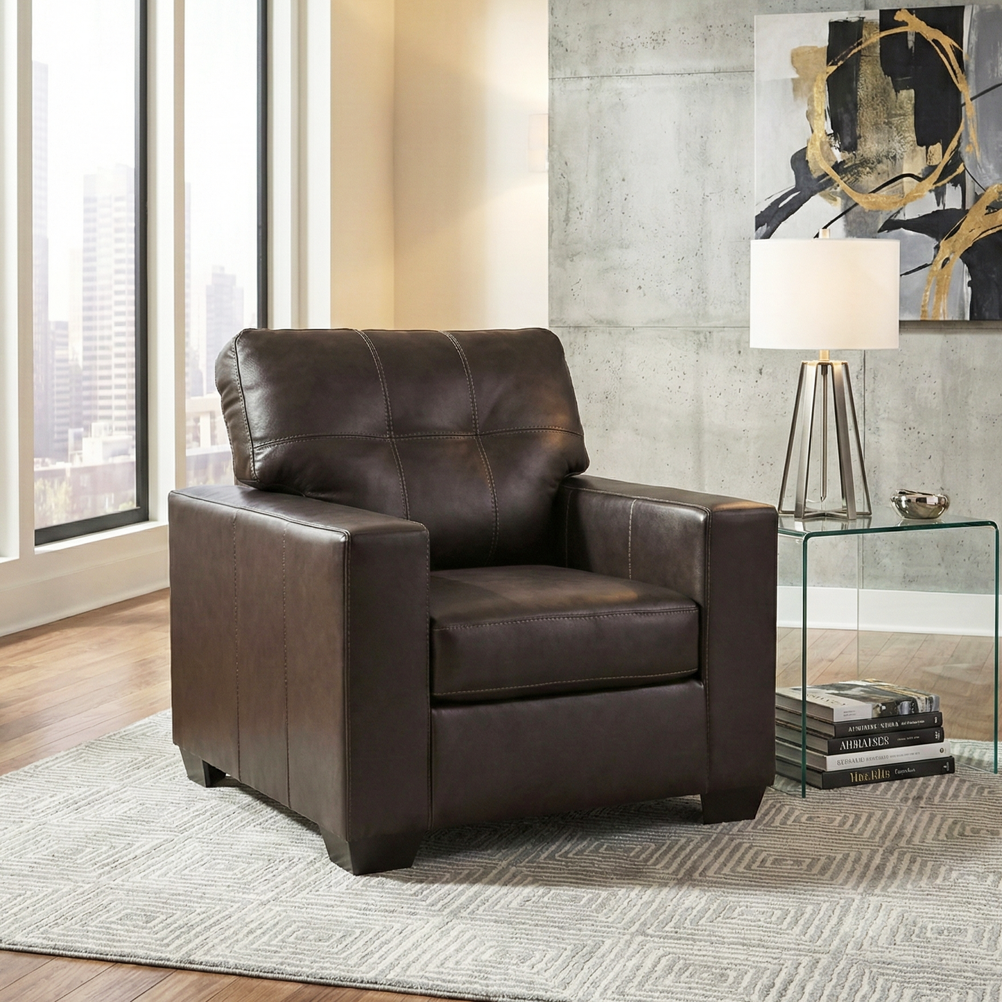 Roundhill Furniture Holmes Leather Living Room Collection
