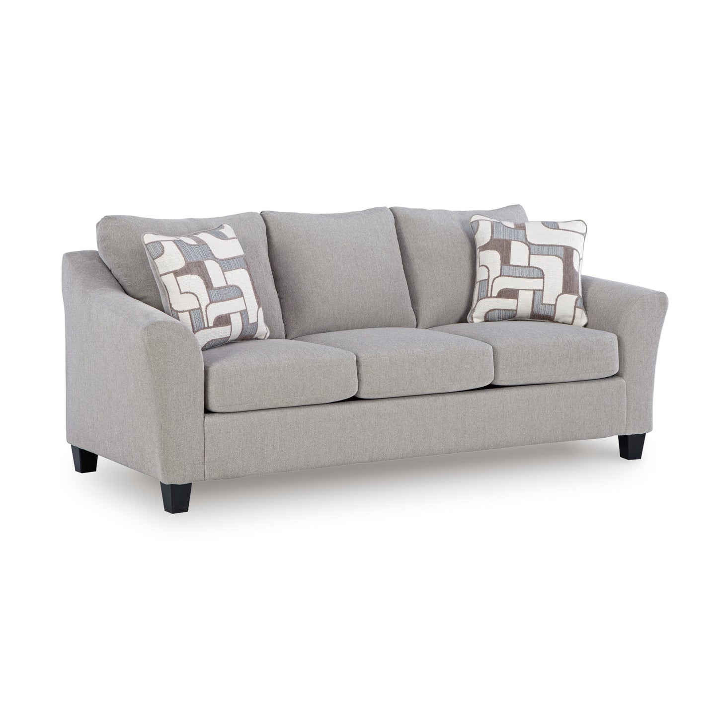 Roundhill Furniture Elaris Living Room Collection ?€? Flared Arm Sofa and Loveseat with Chenille Upholstery, Taupe