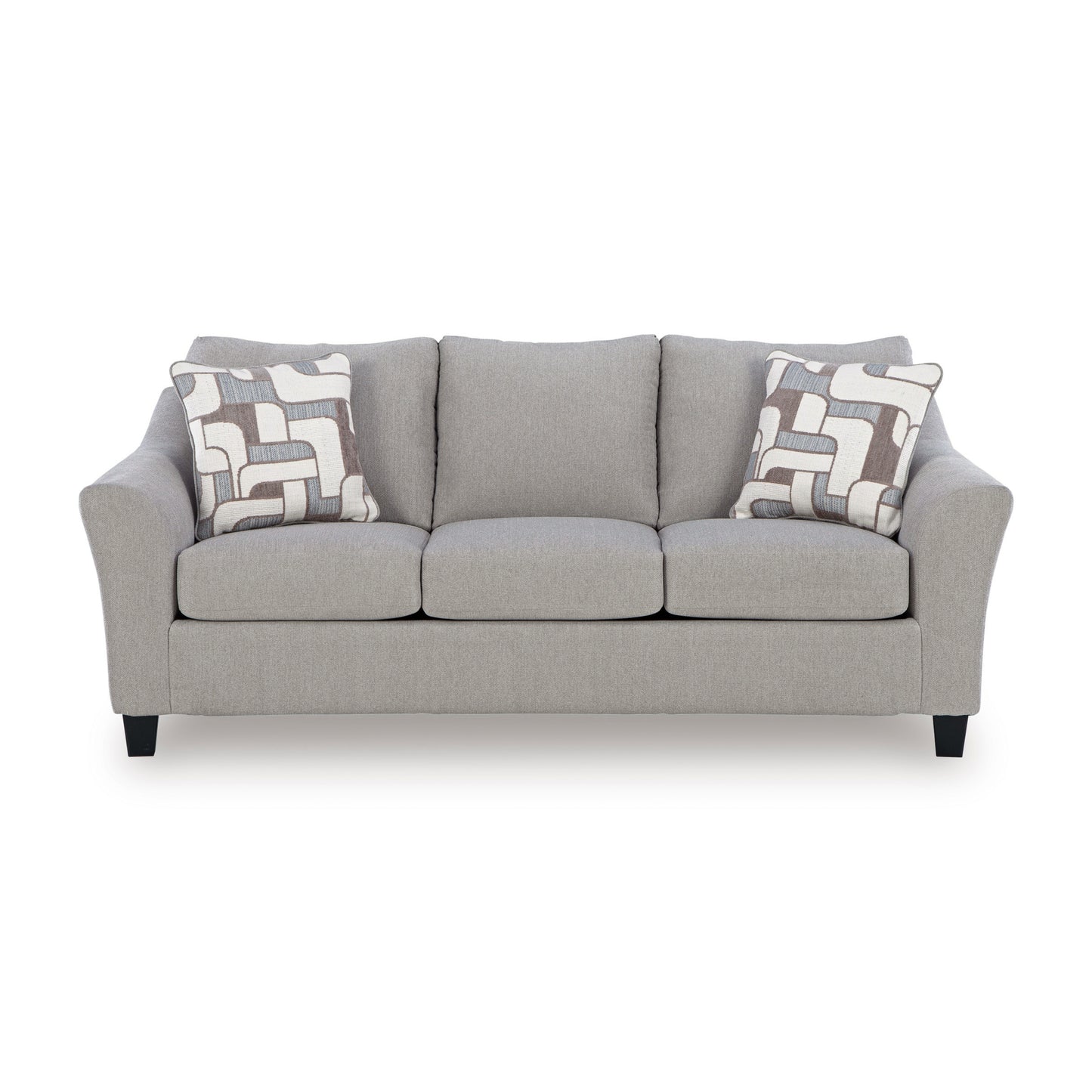 Roundhill Furniture Elaris Living Room Collection ?€? Flared Arm Sofa and Loveseat with Chenille Upholstery, Taupe