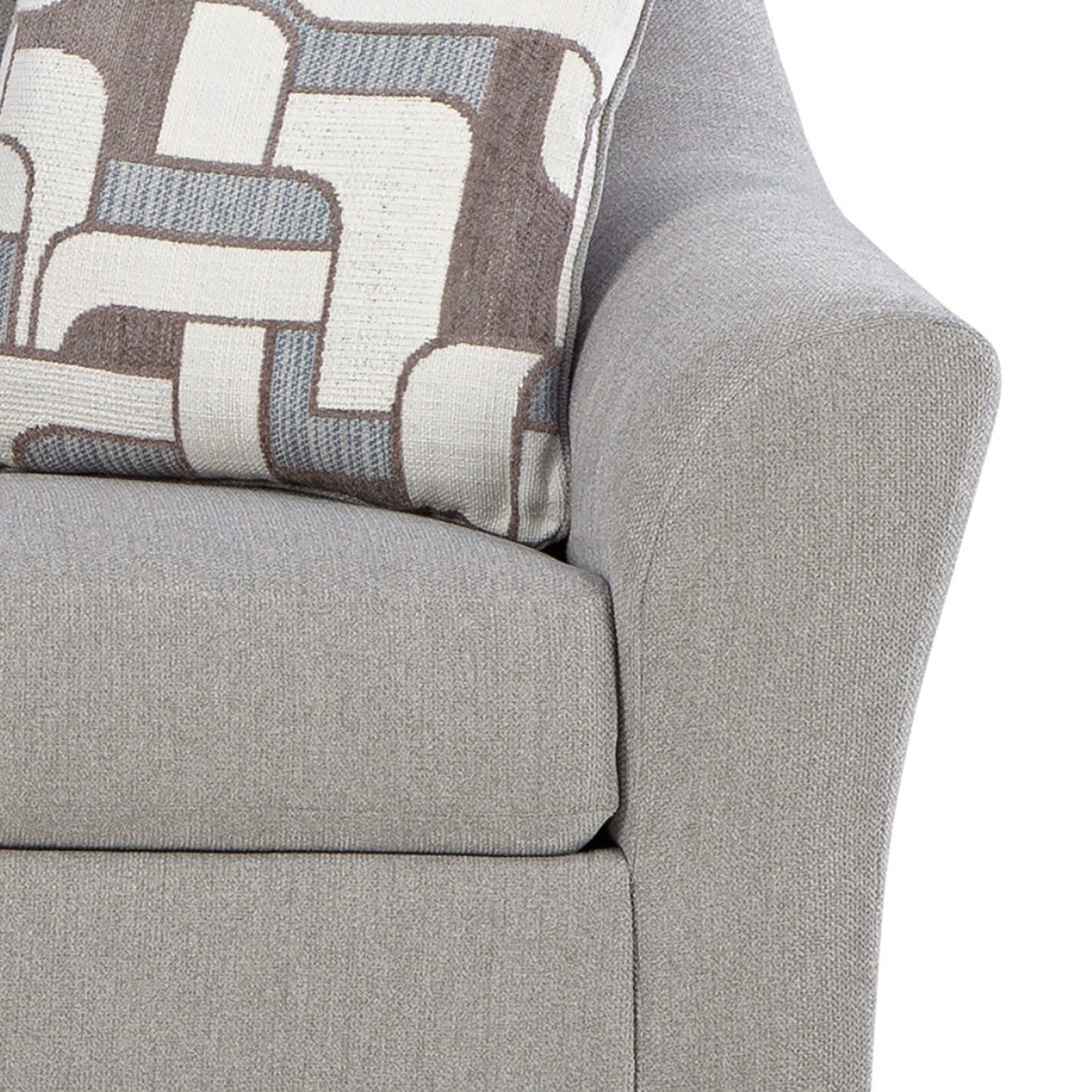 Roundhill Furniture Elaris Living Room Collection ?€? Flared Arm Sofa and Loveseat with Chenille Upholstery, Taupe