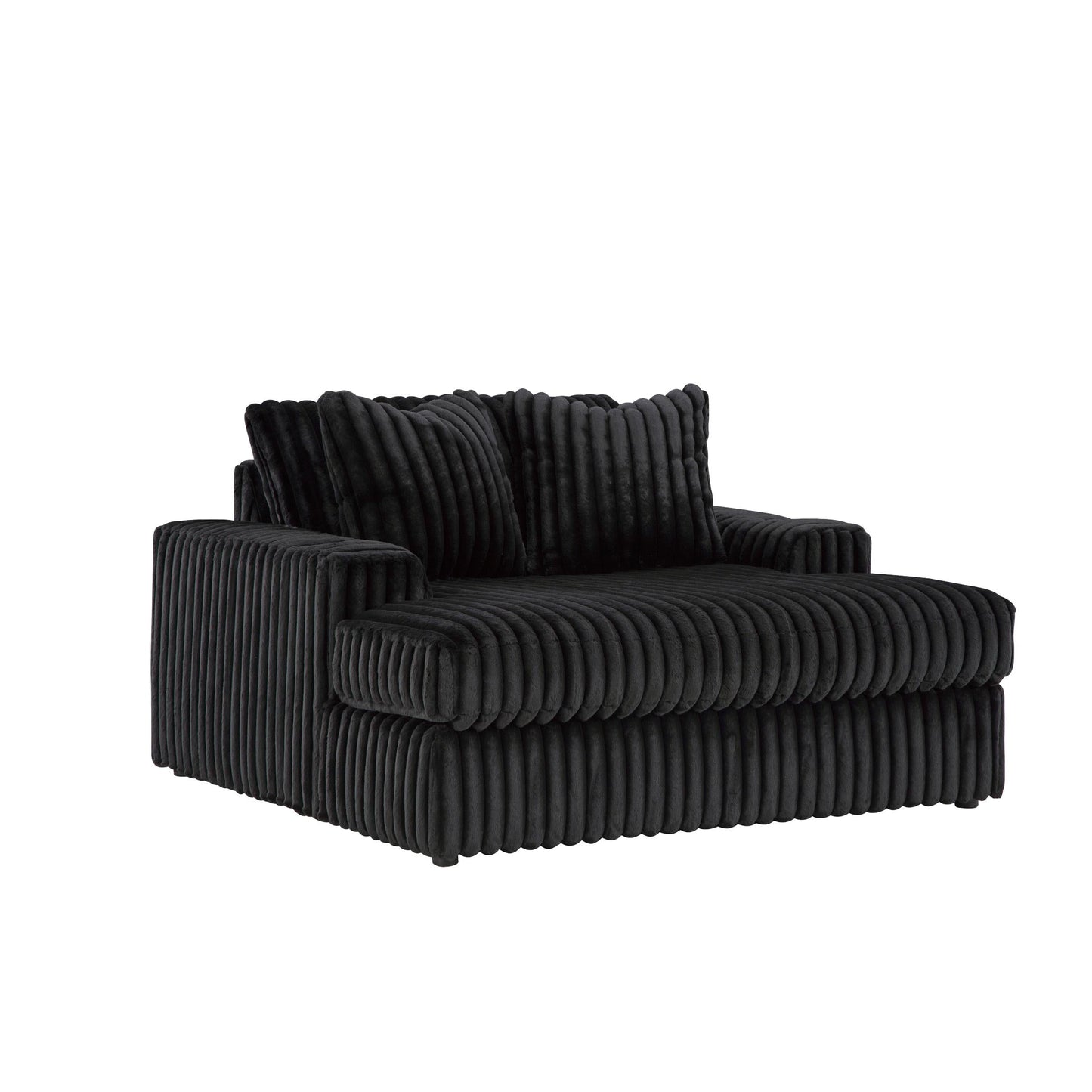 Azulu Upholstered Oversized Chaise, with Cup holders and USB Charging