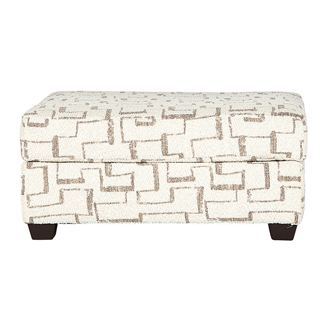 Roundhill Furniture Nason Geometric Patterned Ottoman