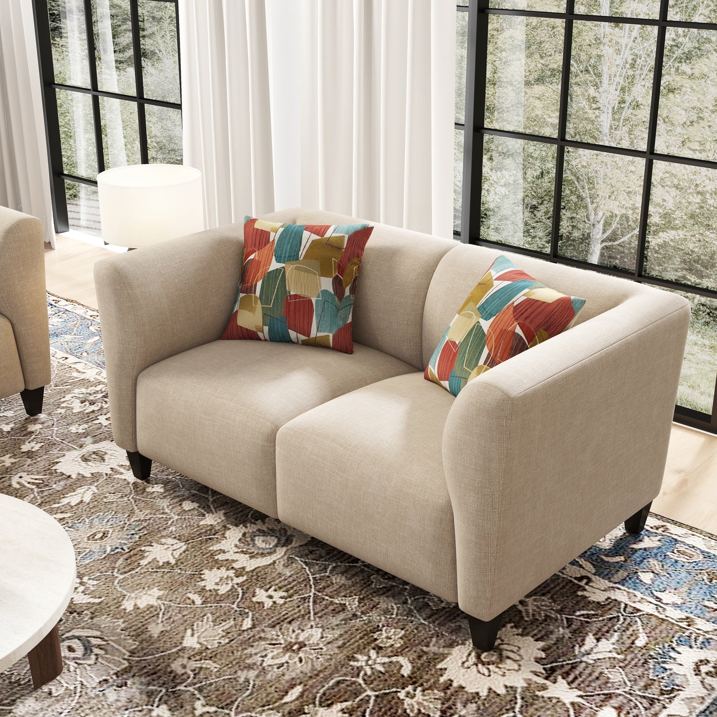 Roundhill Furniture Della Upholstered Stationary Loveseat