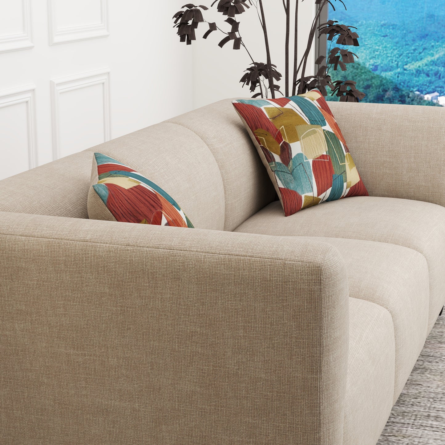 Roundhill Furniture Della Upholstered Stationary Sofa