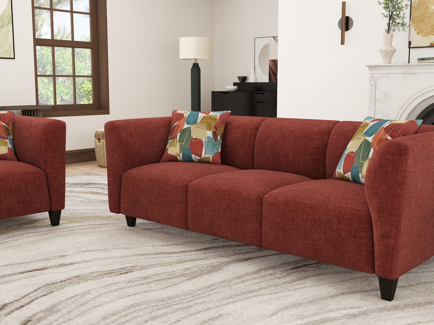 Roundhill Furniture Della Upholstered Stationary Sofa