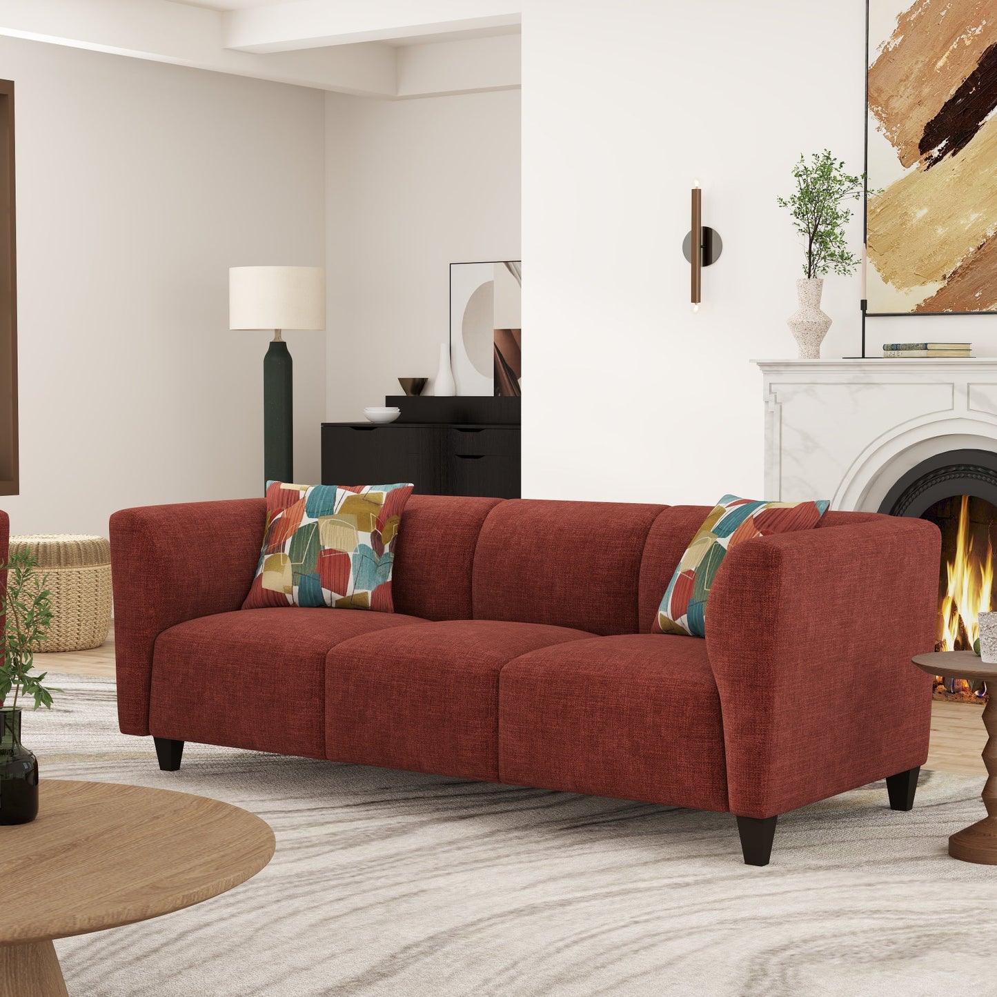 Roundhill Furniture Della Upholstered Stationary Sofa
