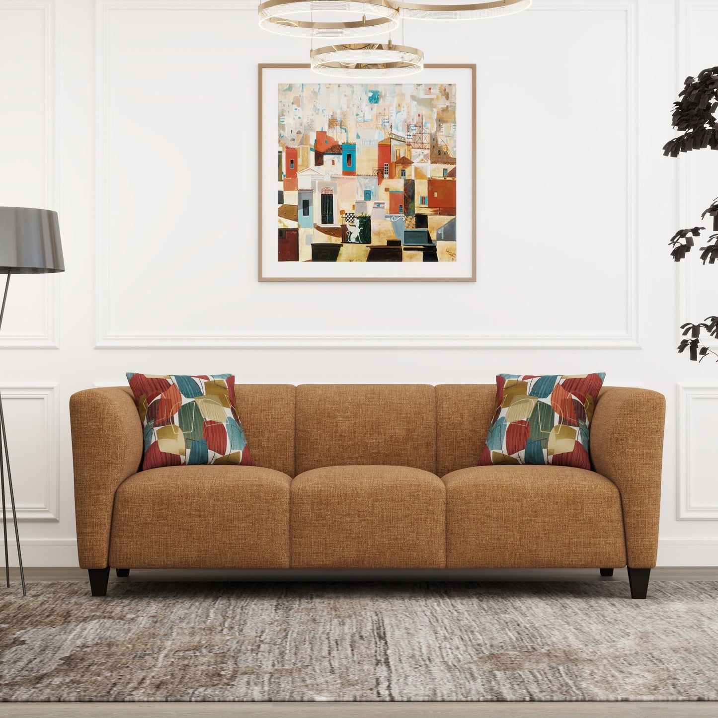 Roundhill Furniture Della Upholstered Stationary Sofa