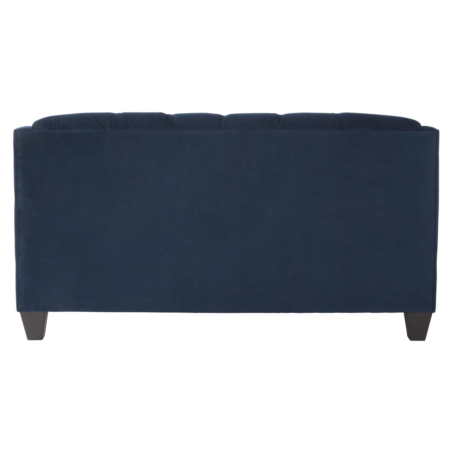 Moselle Transitional Modern Velvet Tufted Loveseat with Nainhead Trim, Blue