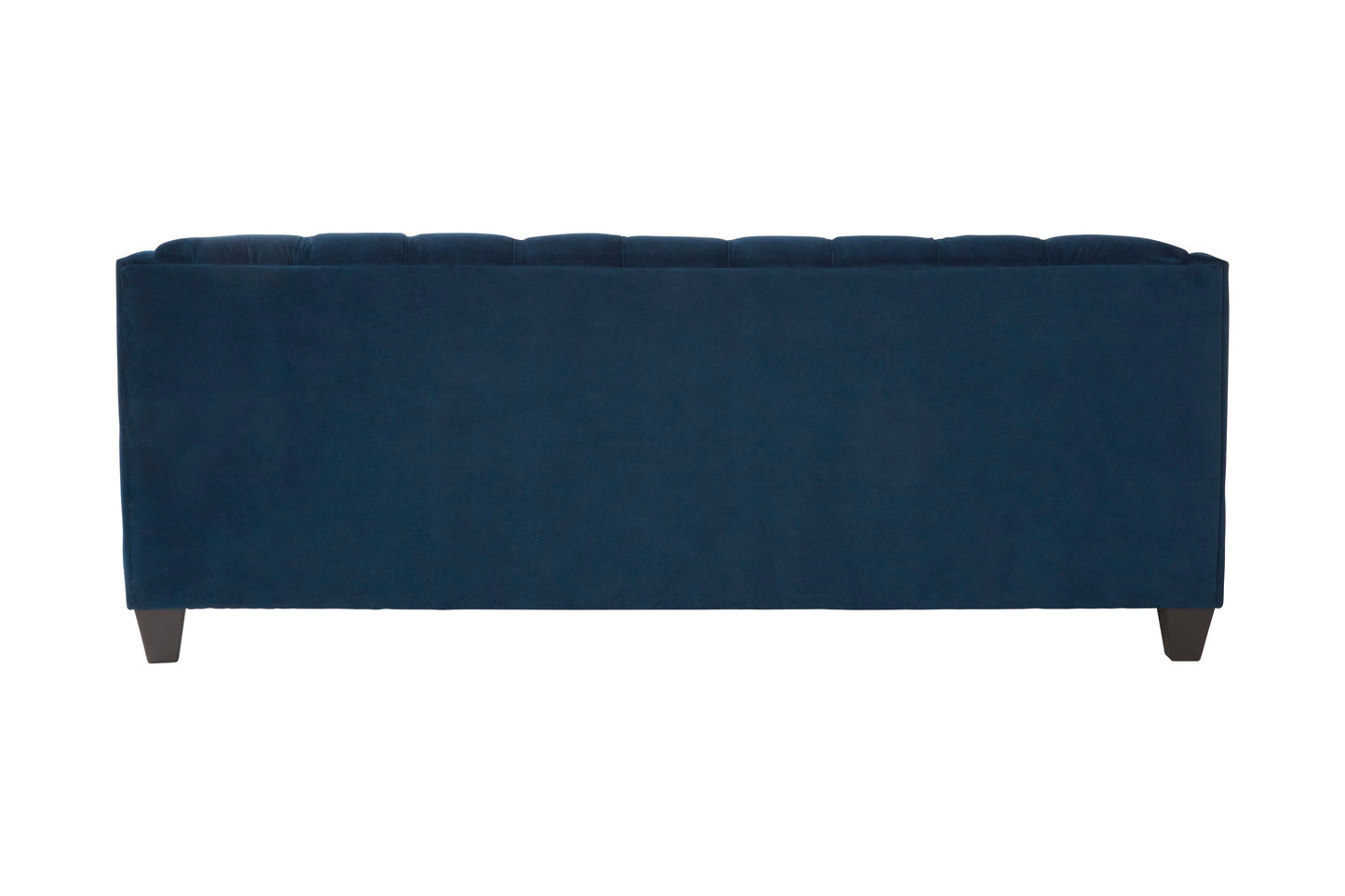 Moselle Transitional Modern Velvet Tufted Sofa with Nainhead Trim, Blue