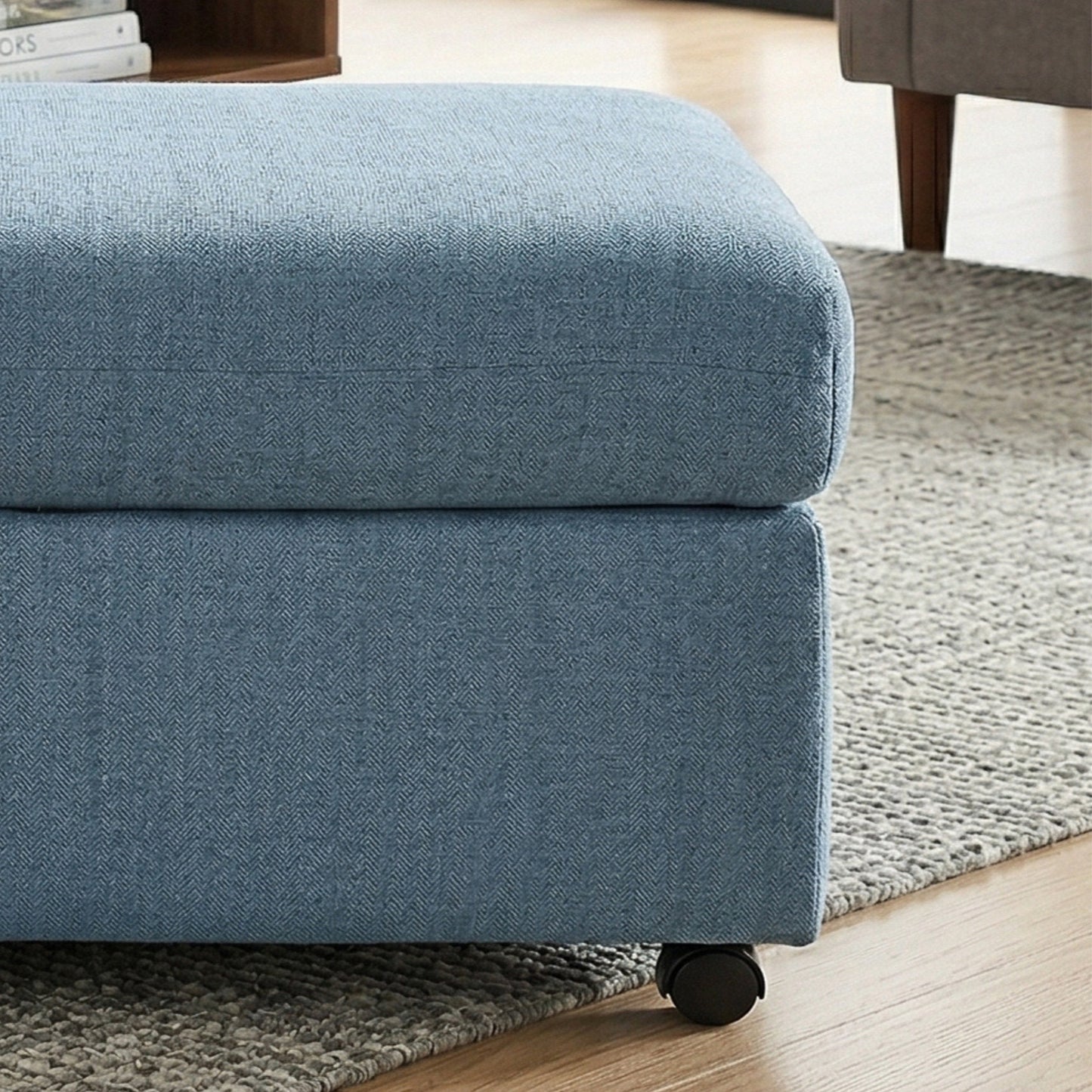Roundhill Furniture Wilson 2-Piece Living Room Set, Chair and Ottoman