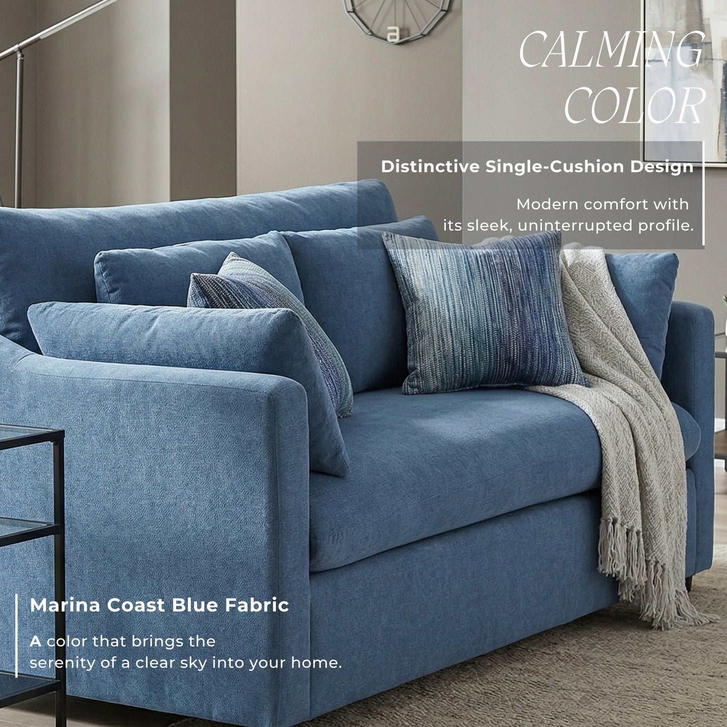 Roundhill Furniture Wilson Contemporary Upholstered Loveseat
