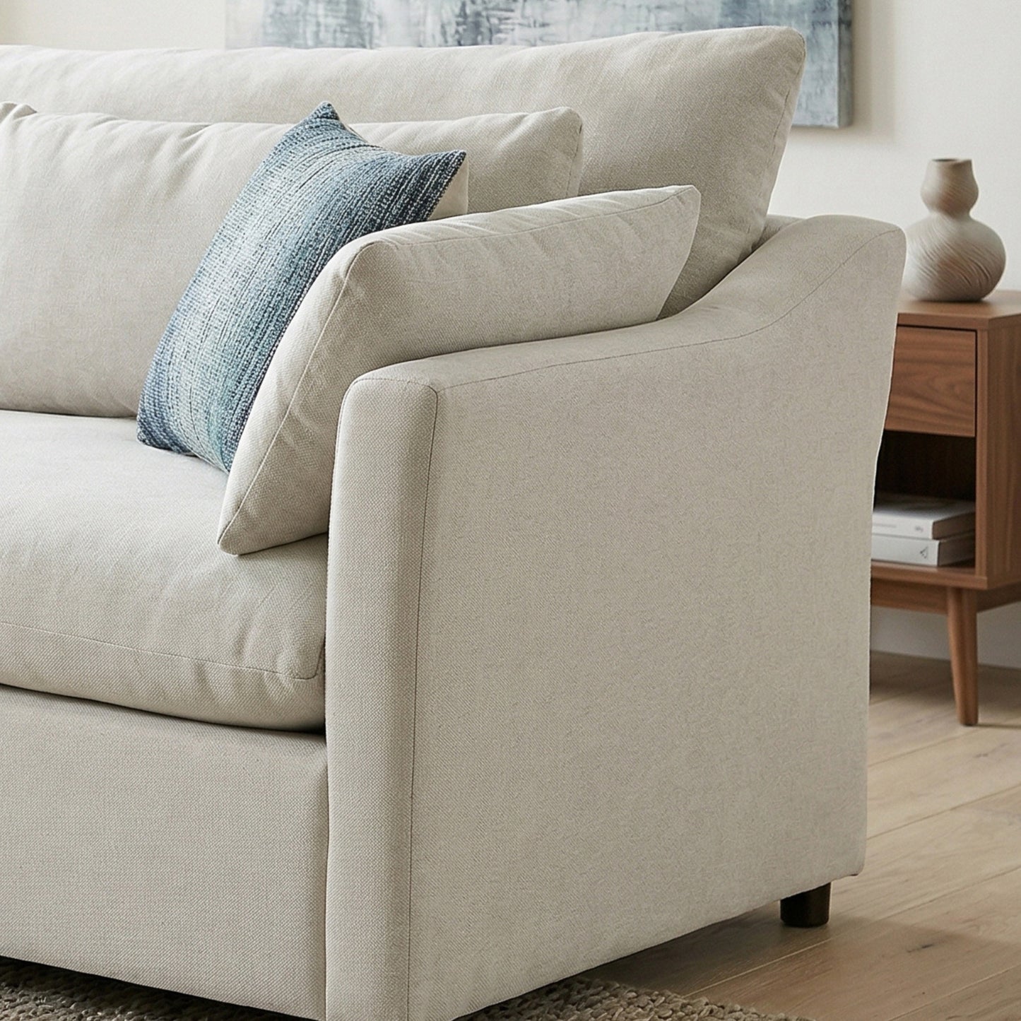 Roundhill Furniture Wilson 2-Piece Living Room Set, Chair and Ottoman