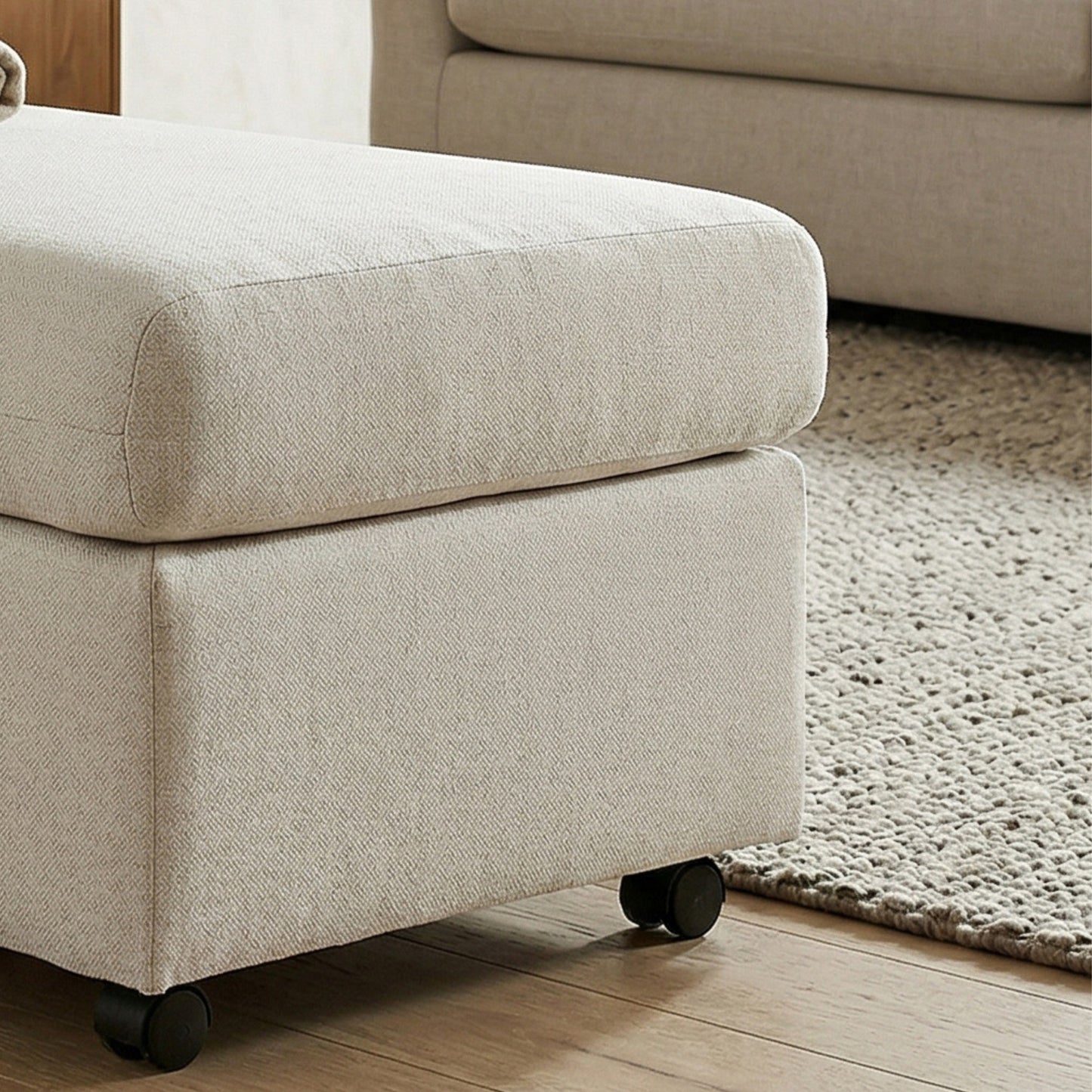 Roundhill Furniture Wilson 2-Piece Living Room Set, Chair and Ottoman