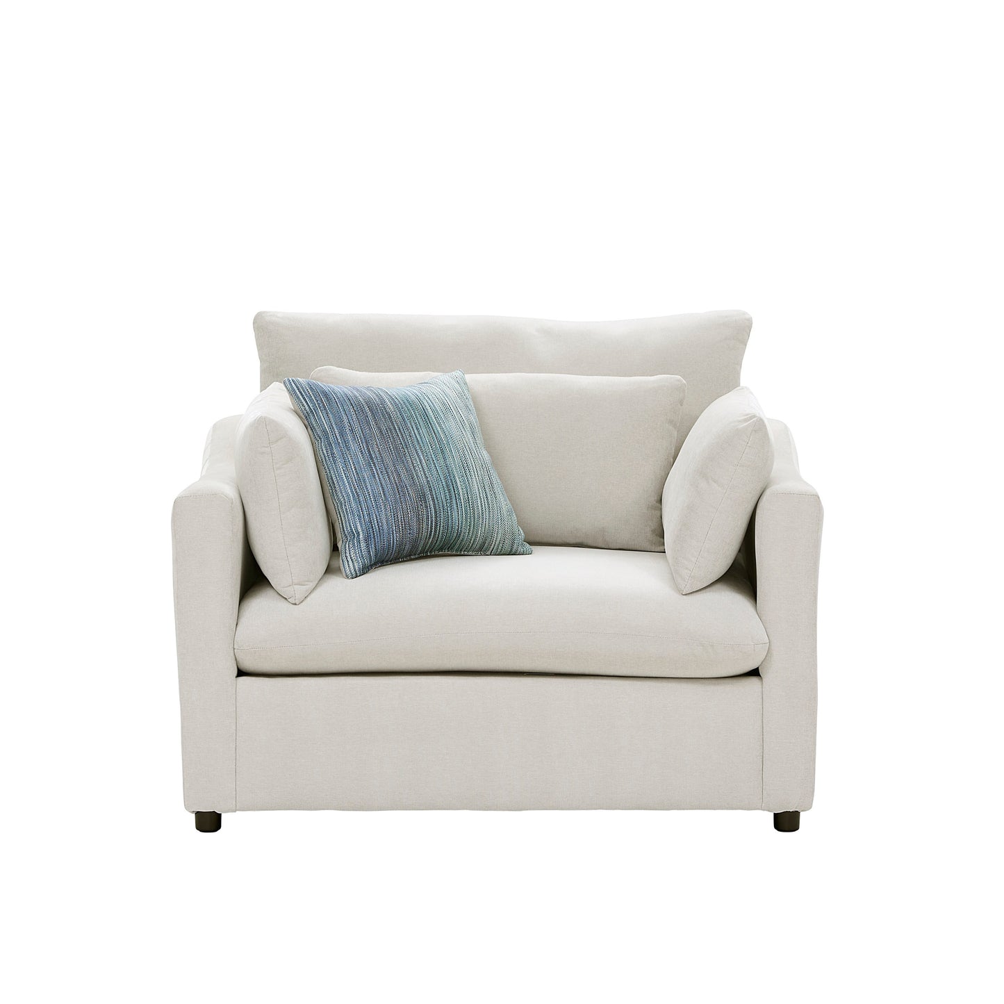 Roundhill Furniture Wilson 2-Piece Living Room Set, Chair and Ottoman