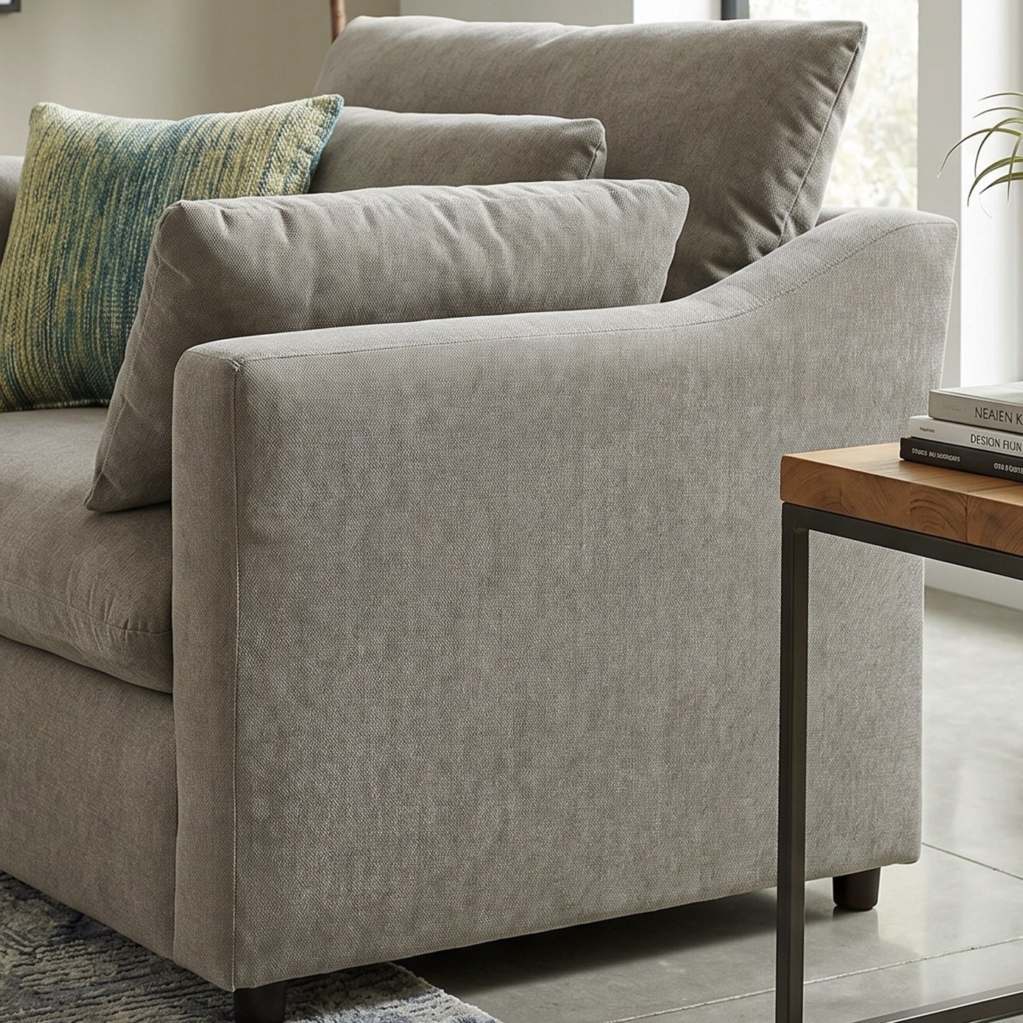 Roundhill Furniture Wilson 2-Piece Living Room Set, Chair and Ottoman