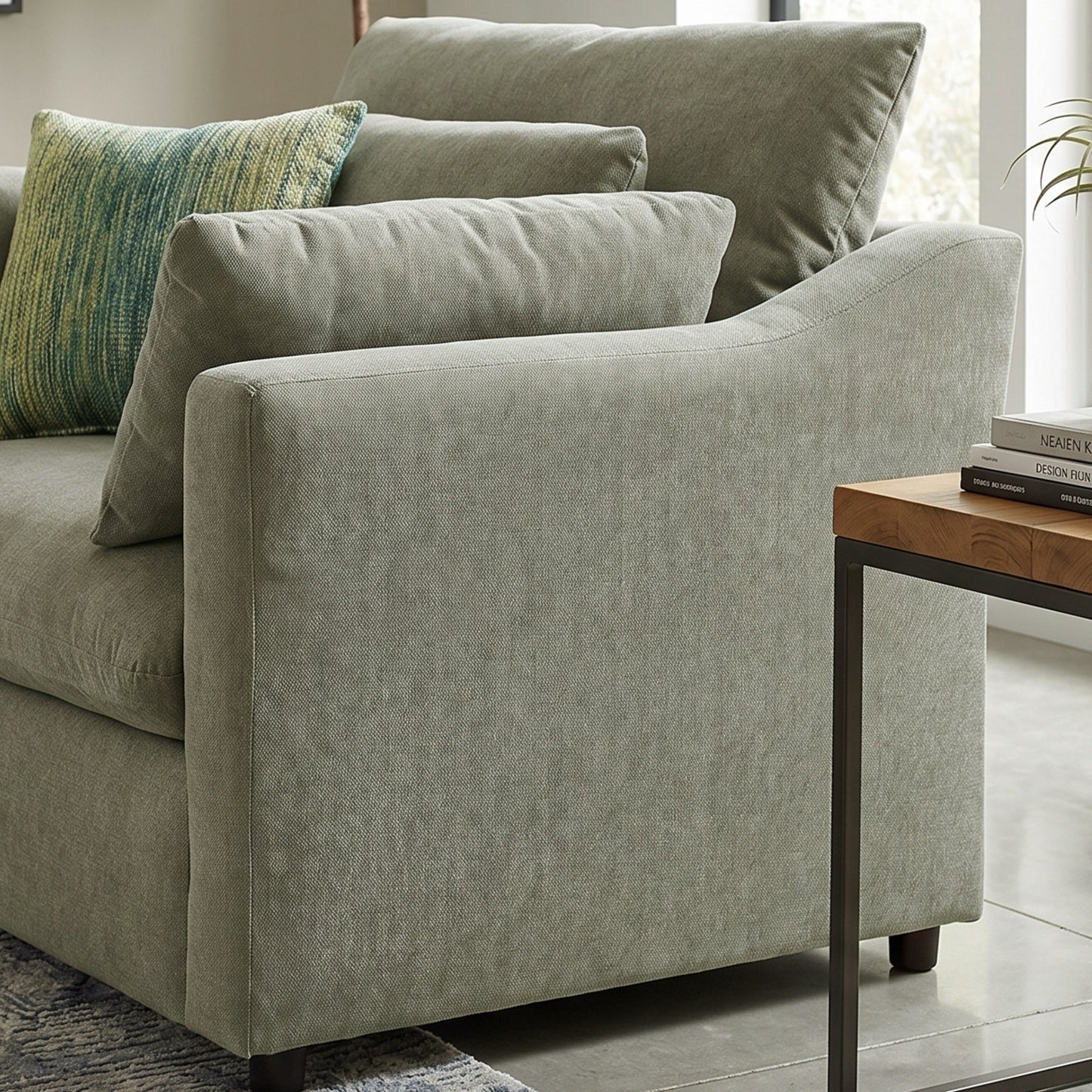 Roundhill Furniture Wilson 2-Piece Living Room Set, Chair and Ottoman