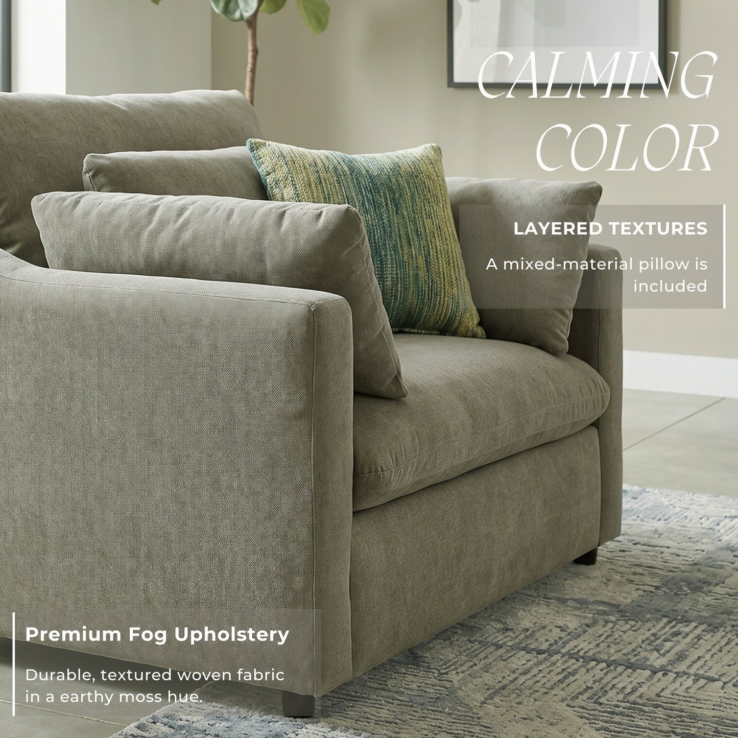 Roundhill Furniture Wilson Contemporary Upholstered Cuddle Chair
