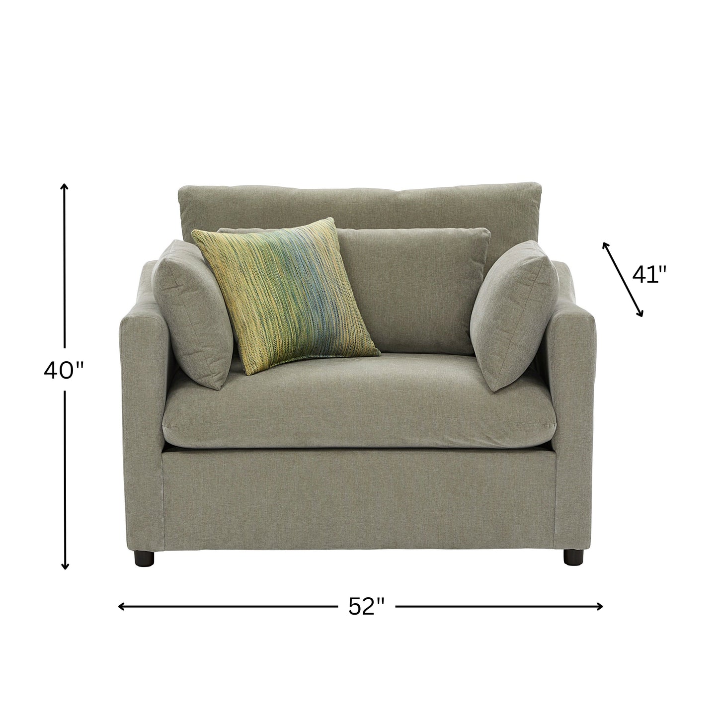 Roundhill Furniture Wilson Contemporary Upholstered Cuddle Chair