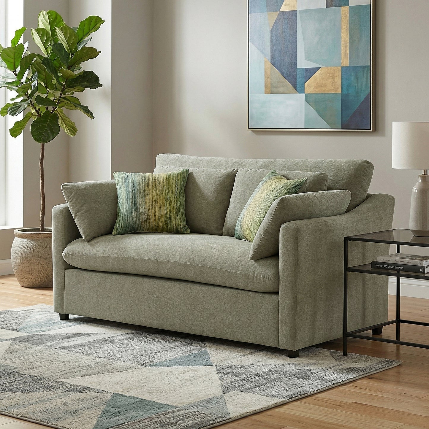 Roundhill Furniture Wilson Contemporary Upholstered Loveseat