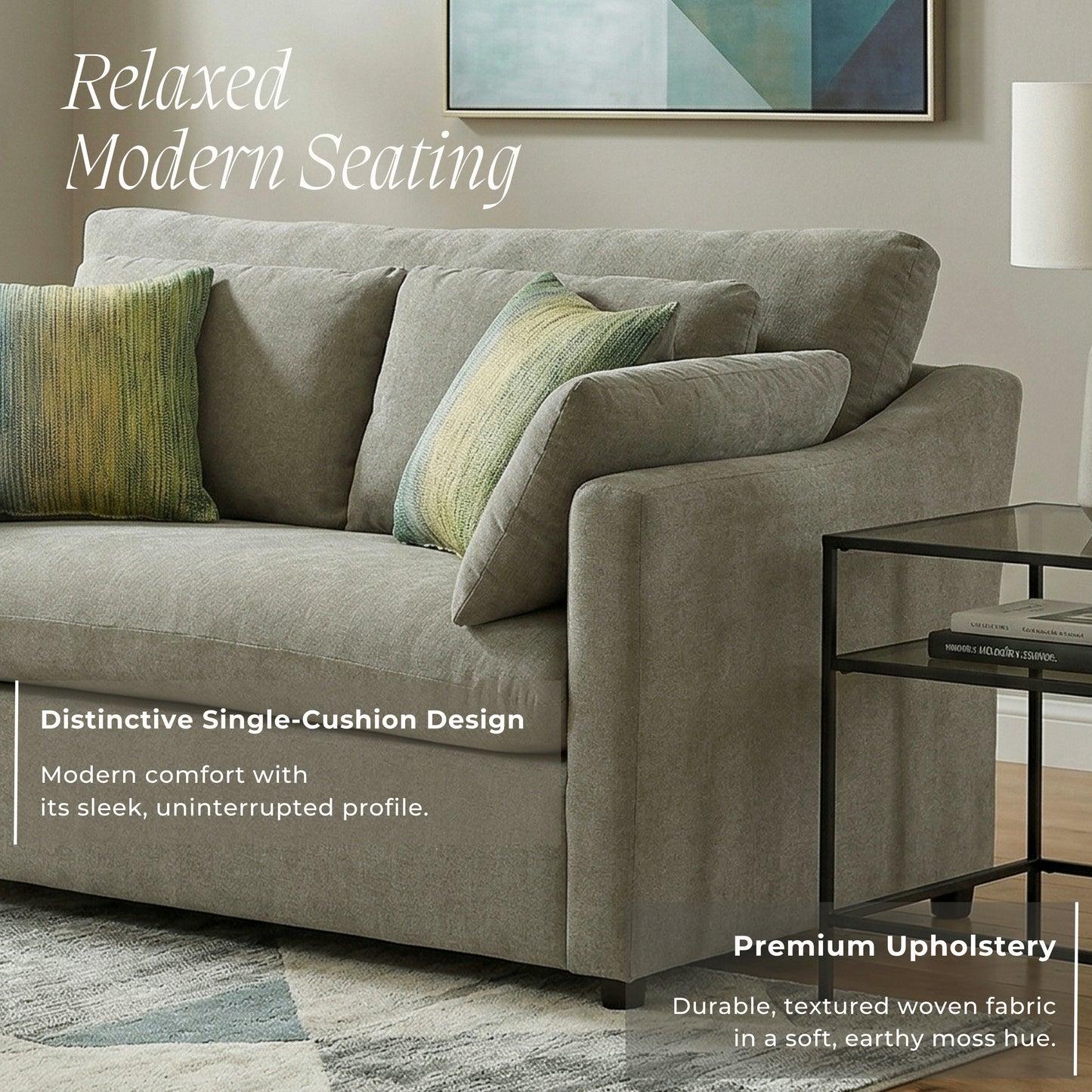 Roundhill Furniture Wilson Contemporary Upholstered Loveseat