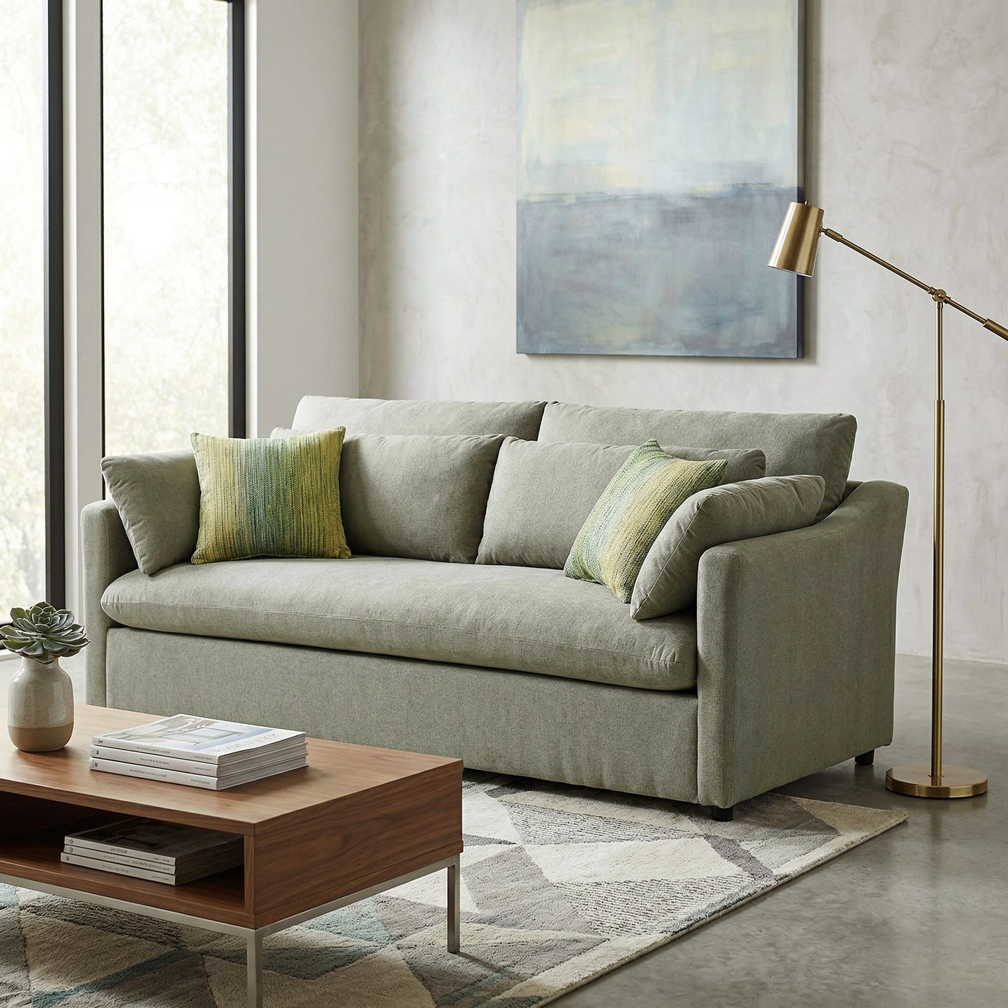 Roundhill Furniture Wilson Contemporary Upholstered Sofa