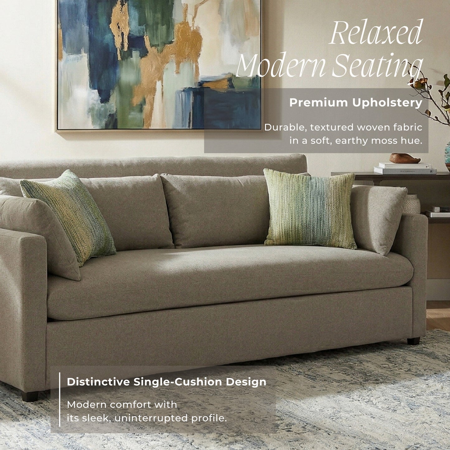 Roundhill Furniture Wilson Contemporary Upholstered Sofa