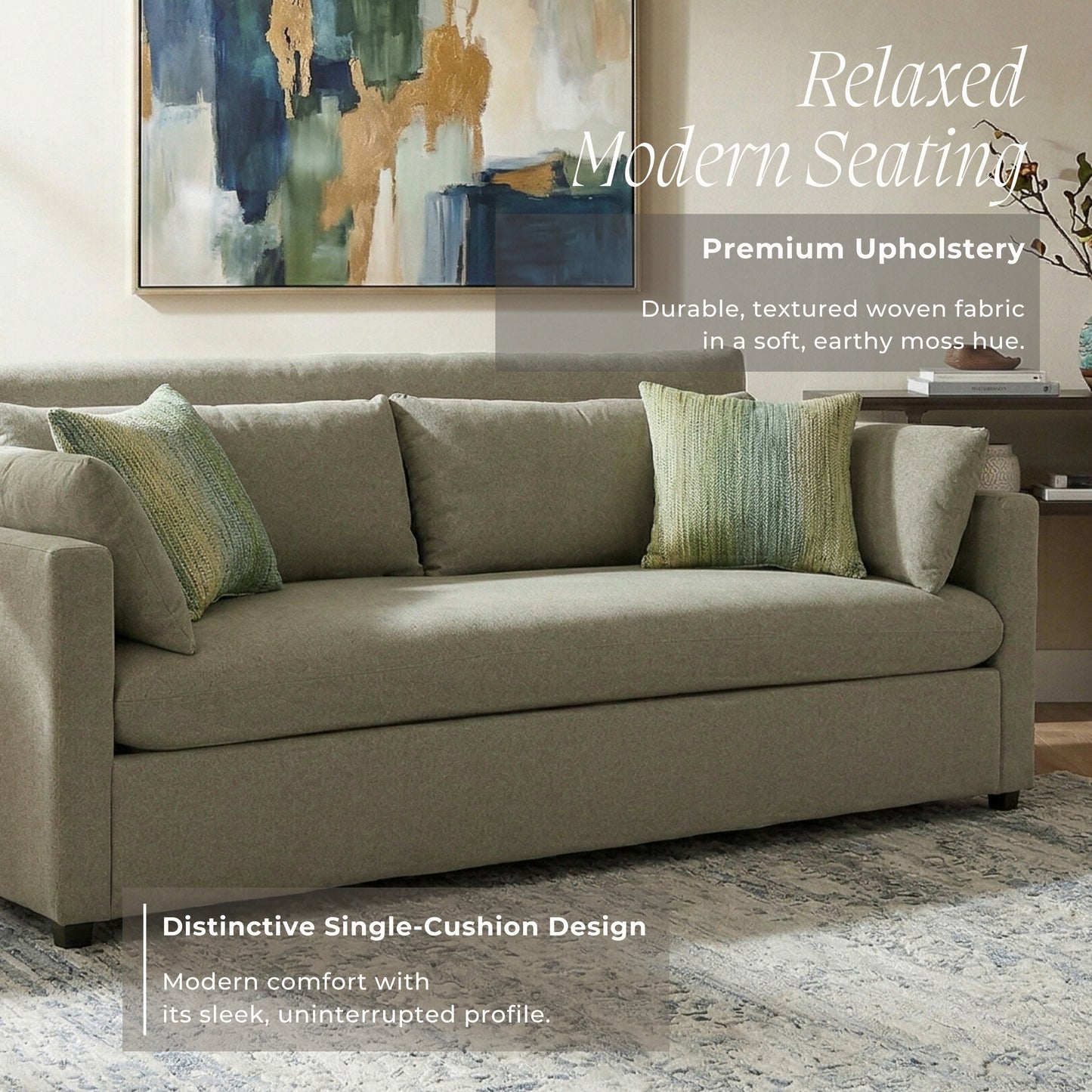 Roundhill Furniture Wilson Contemporary Upholstered Sofa