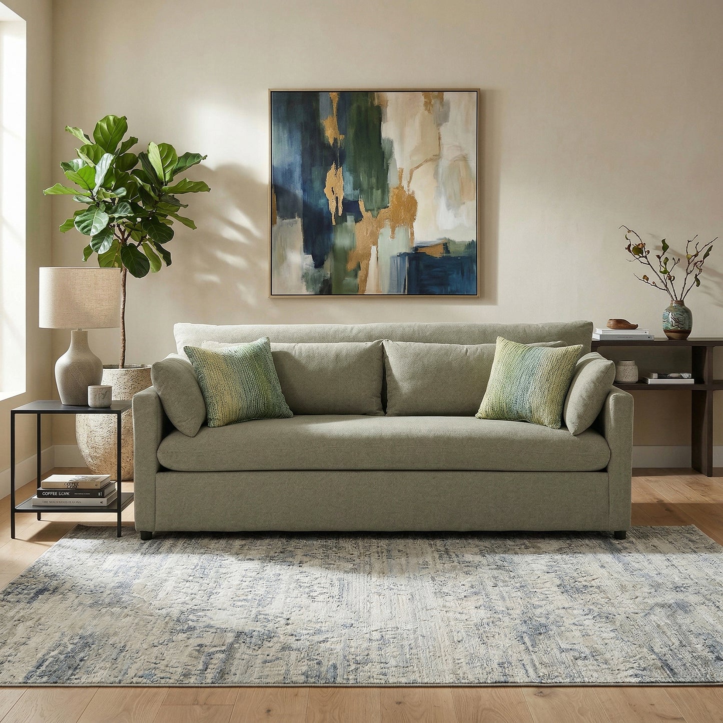 Roundhill Furniture Wilson Contemporary Upholstered Sofa