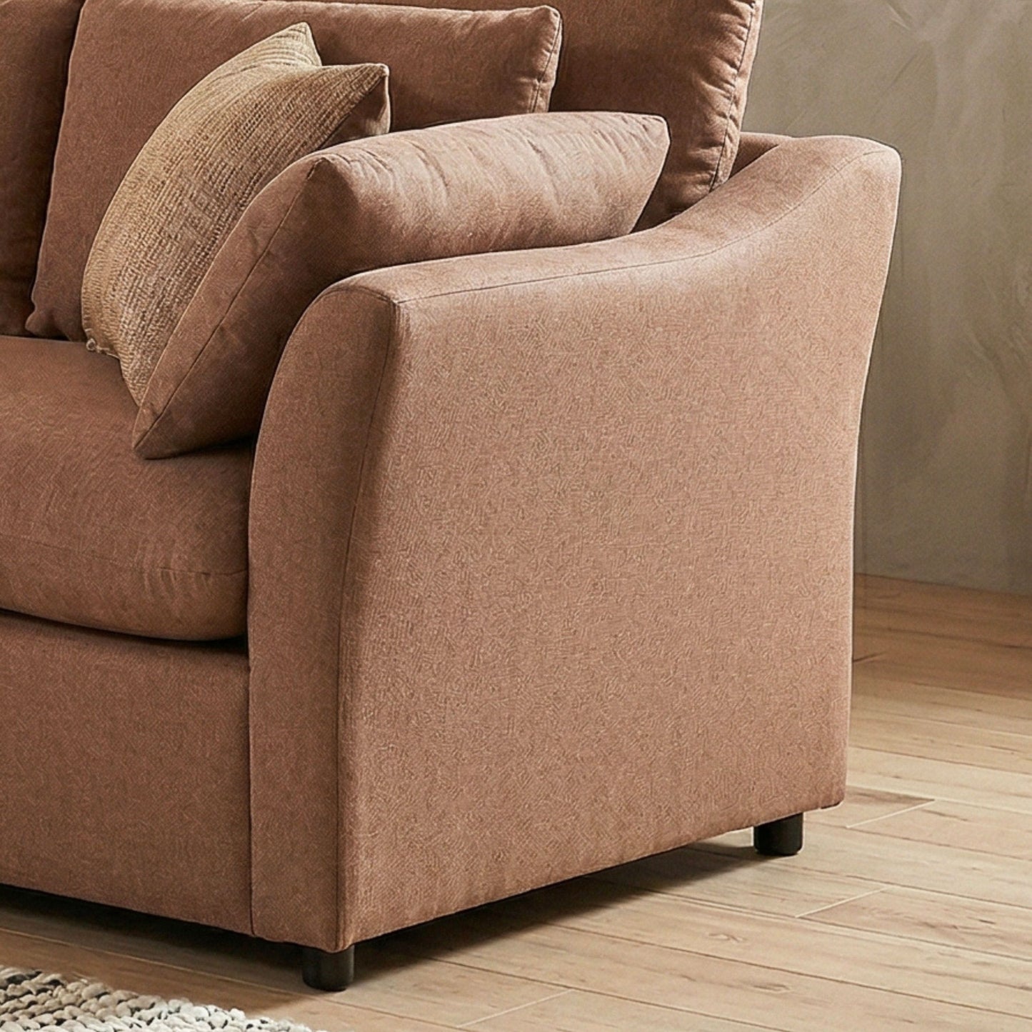 Roundhill Furniture Wilson 2-Piece Living Room Set, Chair and Ottoman