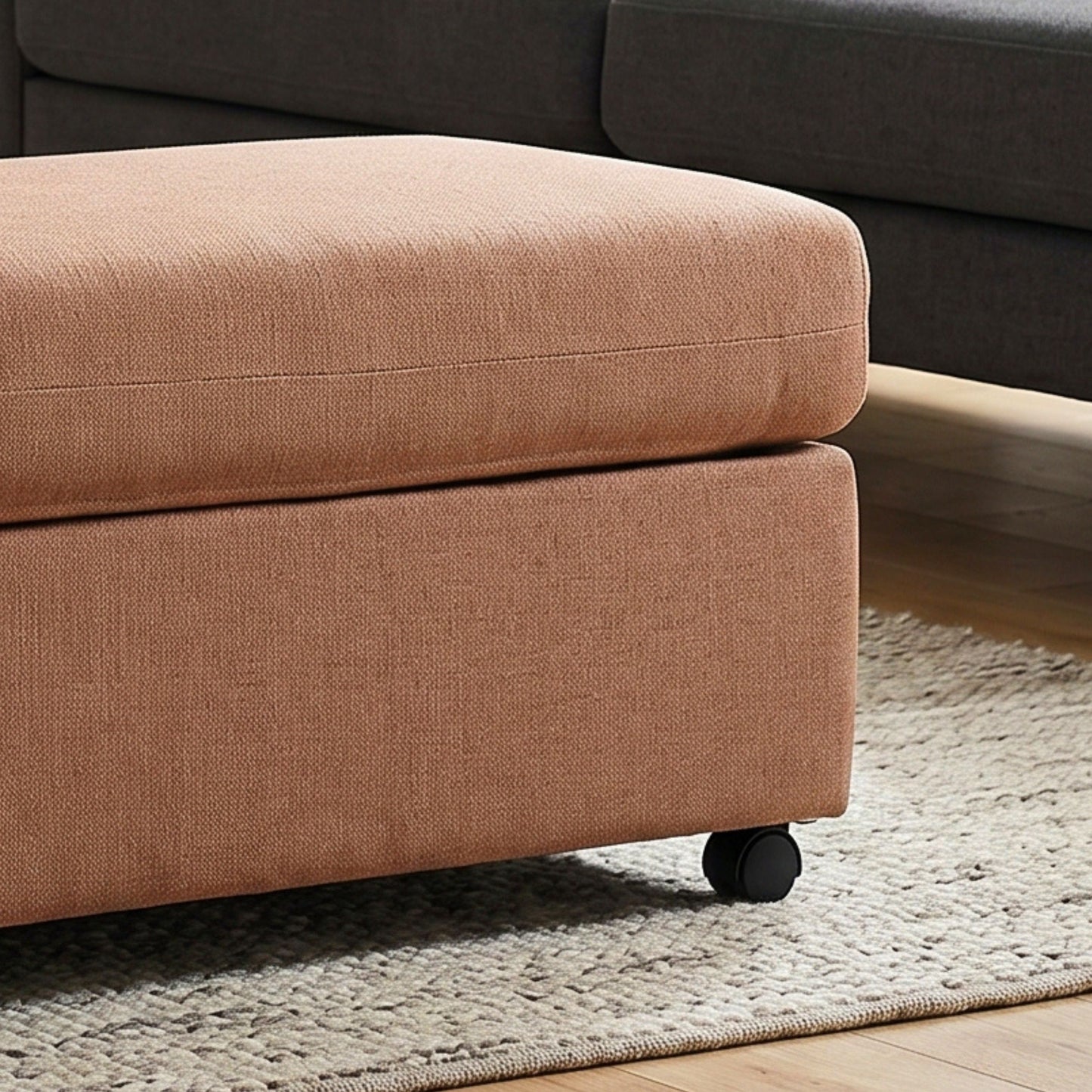 Roundhill Furniture Wilson 2-Piece Living Room Set, Chair and Ottoman