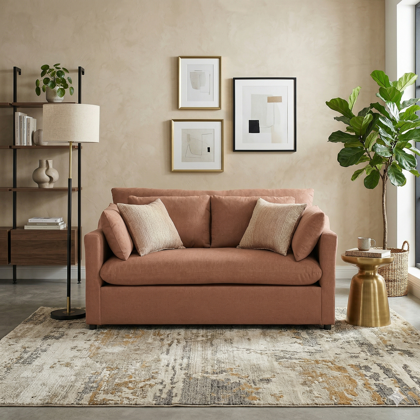 Roundhill Furniture Wilson Contemporary Upholstered Loveseat