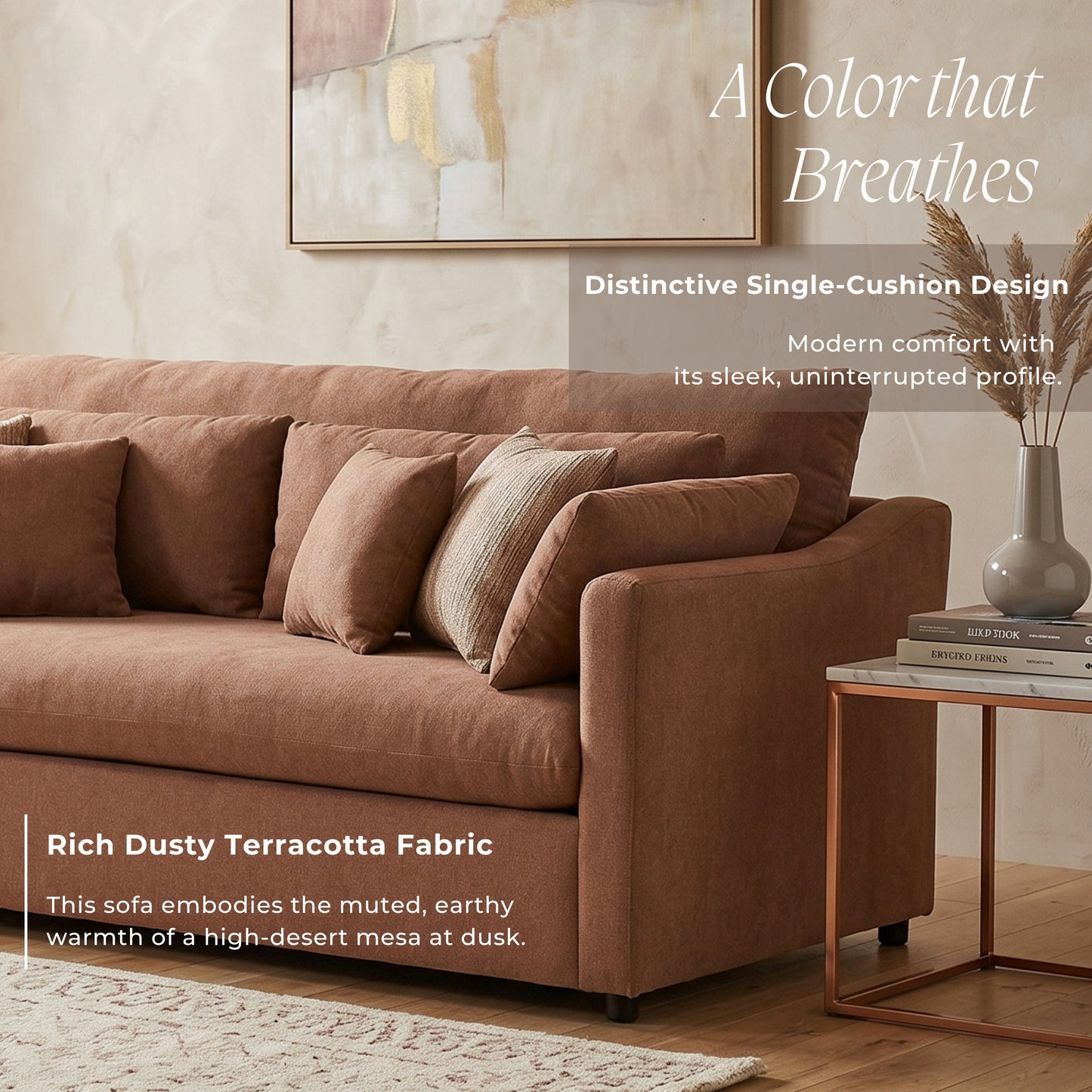 Roundhill Furniture Wilson Contemporary Upholstered Sofa