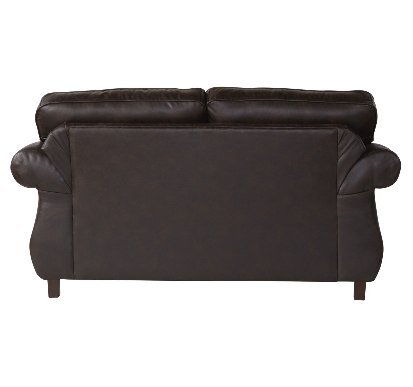 Leinster Faux Leather Upholstered Nailhead Loveseat in Espresso