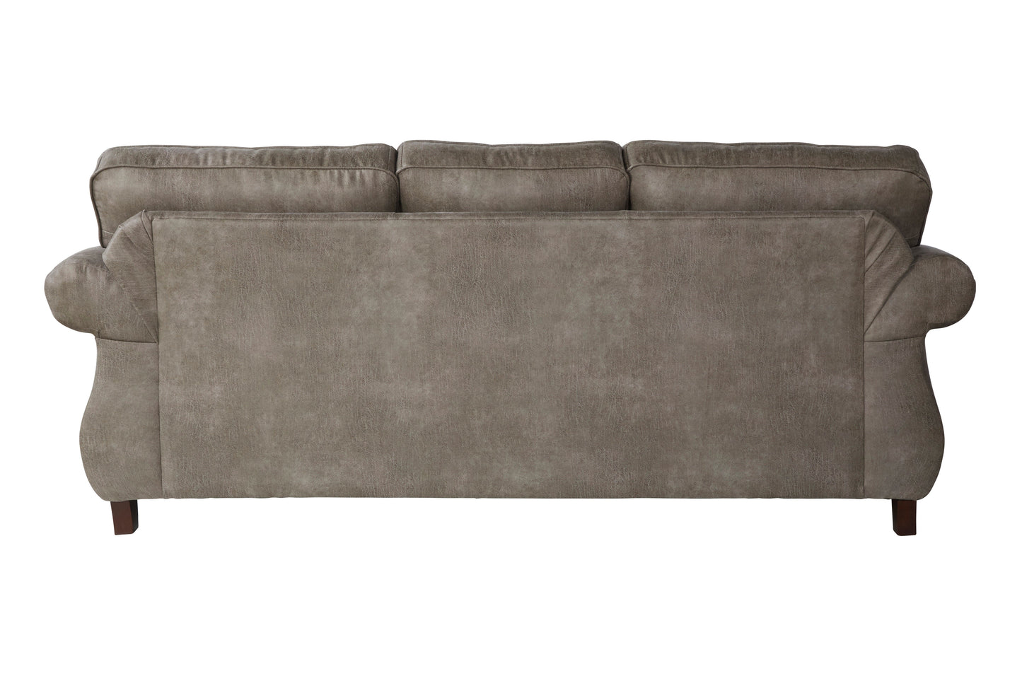 Leinster Faux Leather Upholstered Nailhead Living Room Collection in Stone Gray