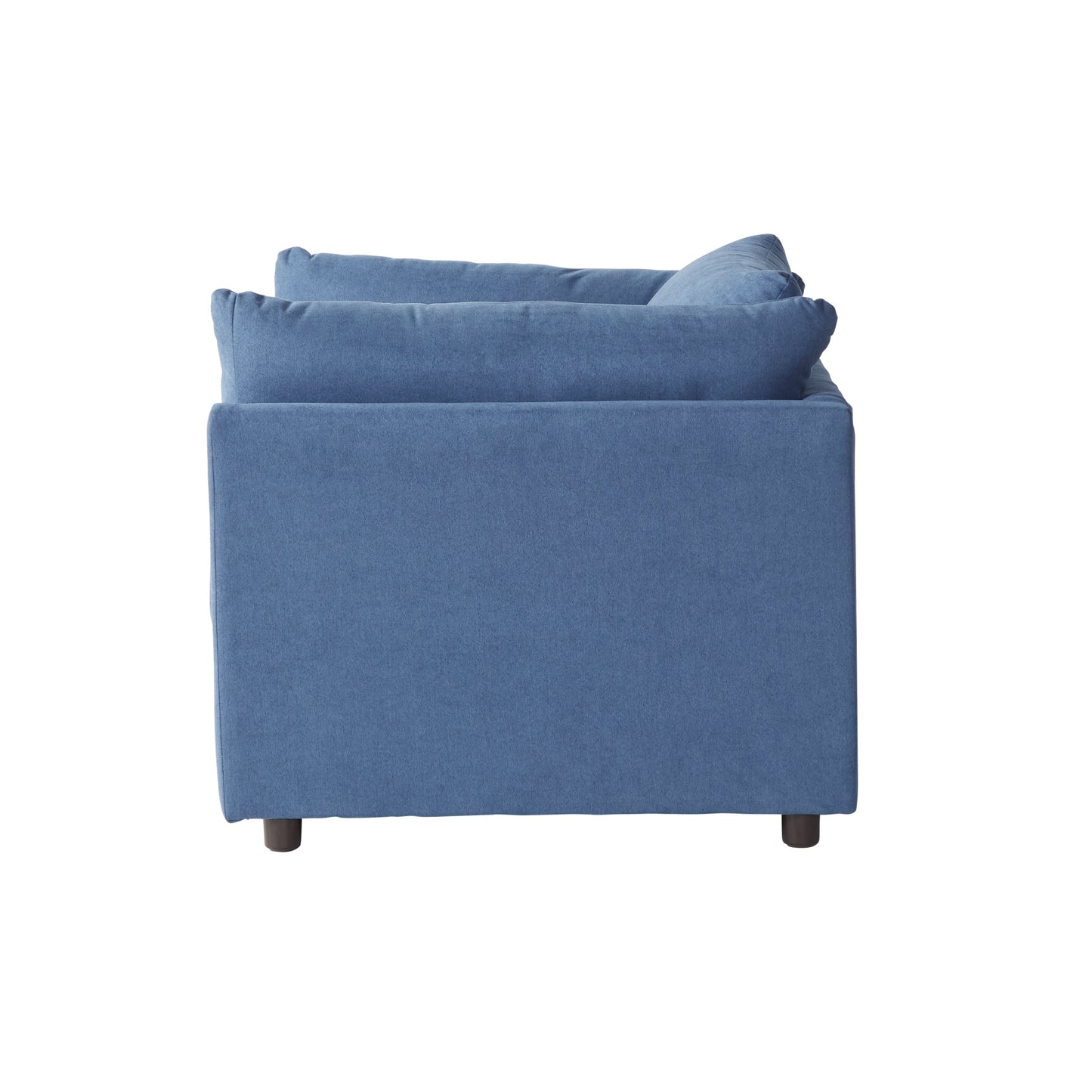 Roundhill Furniture Enda Oversized Living Room Pillow Back Cuddler Arm Chair, Image Navy