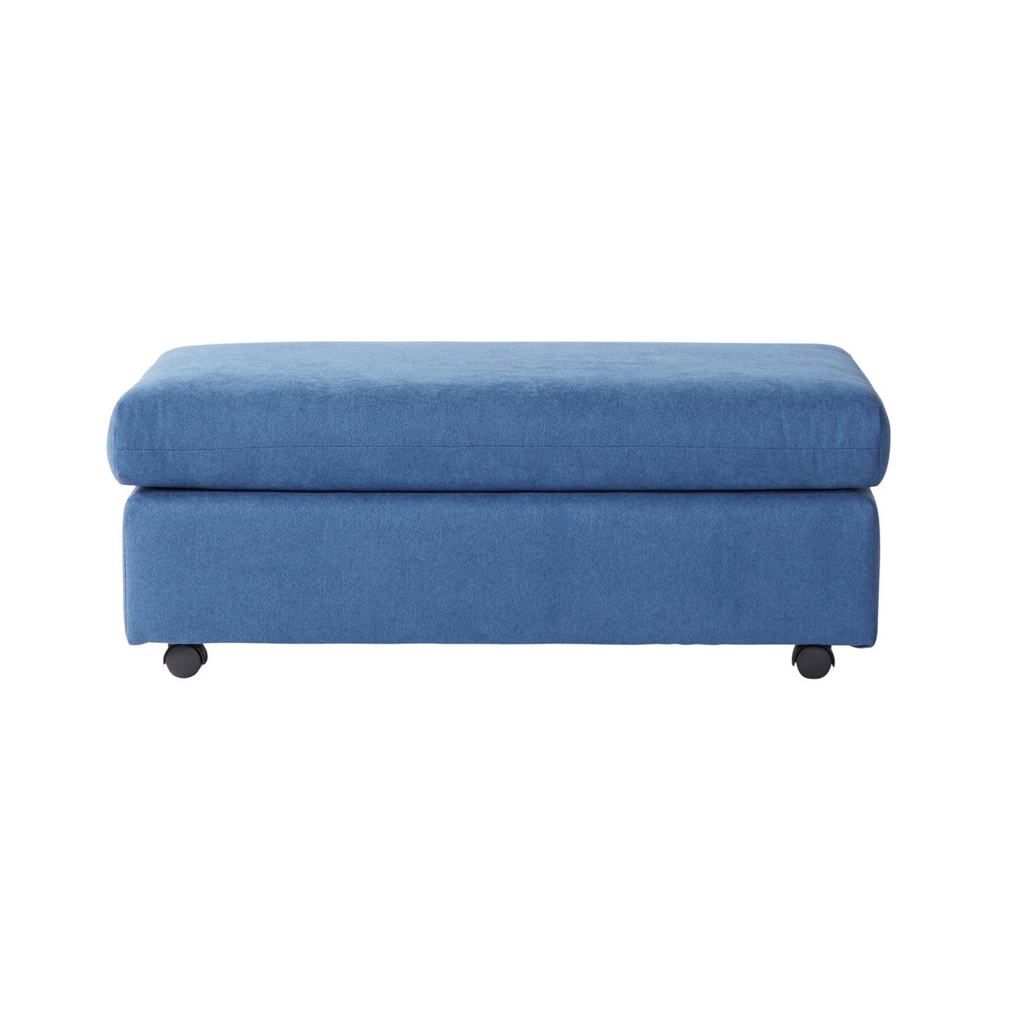 Roundhill Furniture Enda Living Room Fabric Ottoman, Image Navy