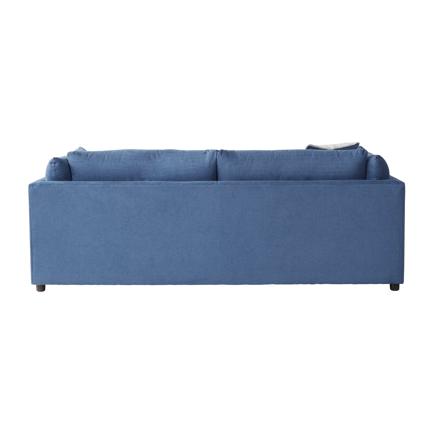 Roundhill Furniture Enda Pillow Back Fabric Sofa and Cuddler Chair Living Room Collection, Image Navy