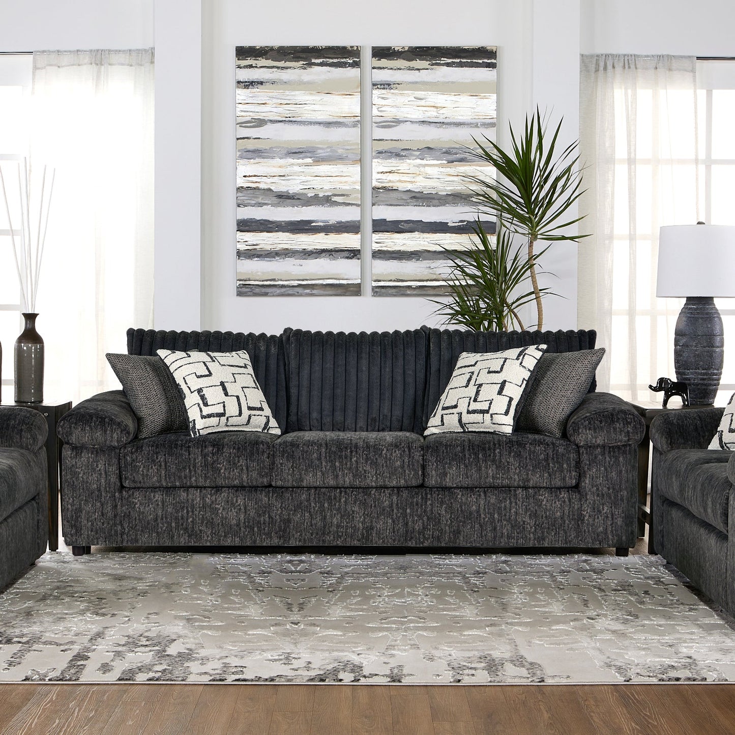 Roundhill Furniture Nason Wide Wale Corduroy Living Room Sofa Collection