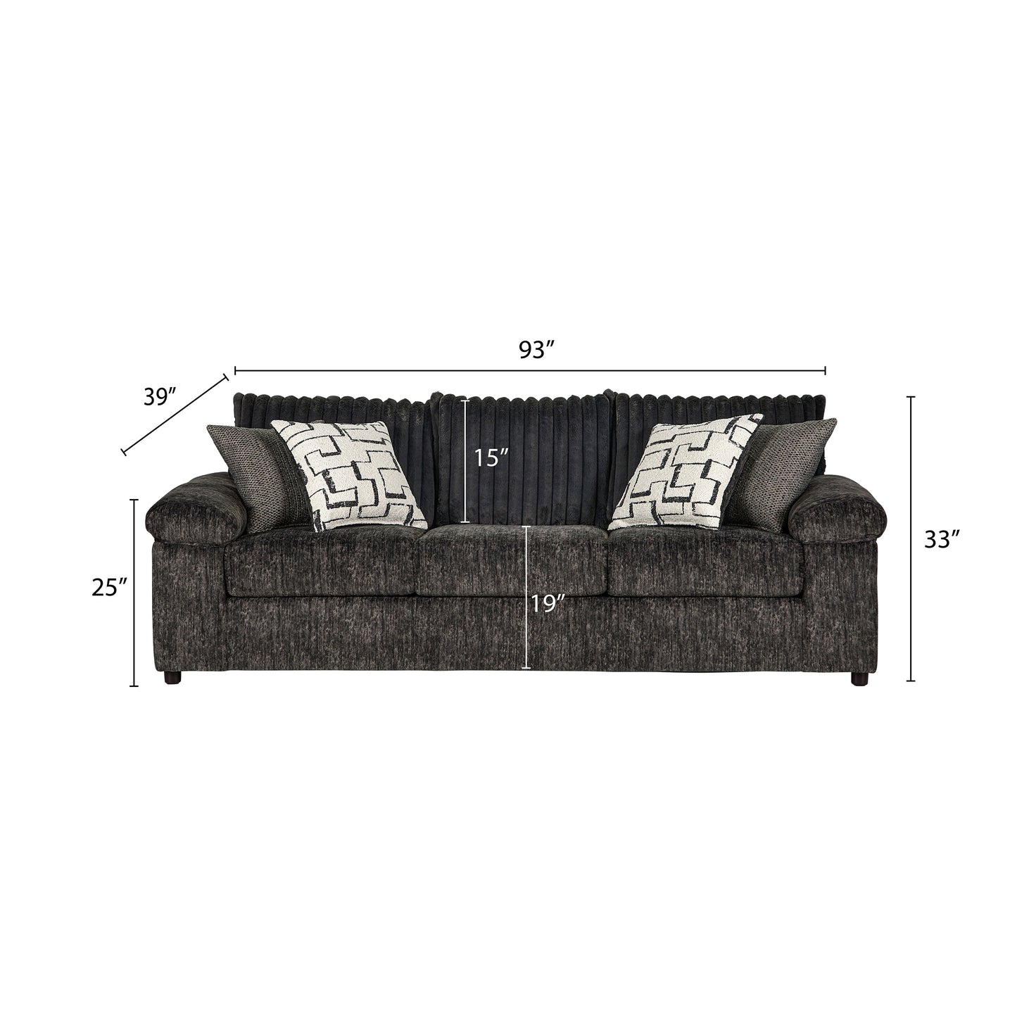 Roundhill Furniture Nason Wide Wale Corduroy Living Room Sofa Collection