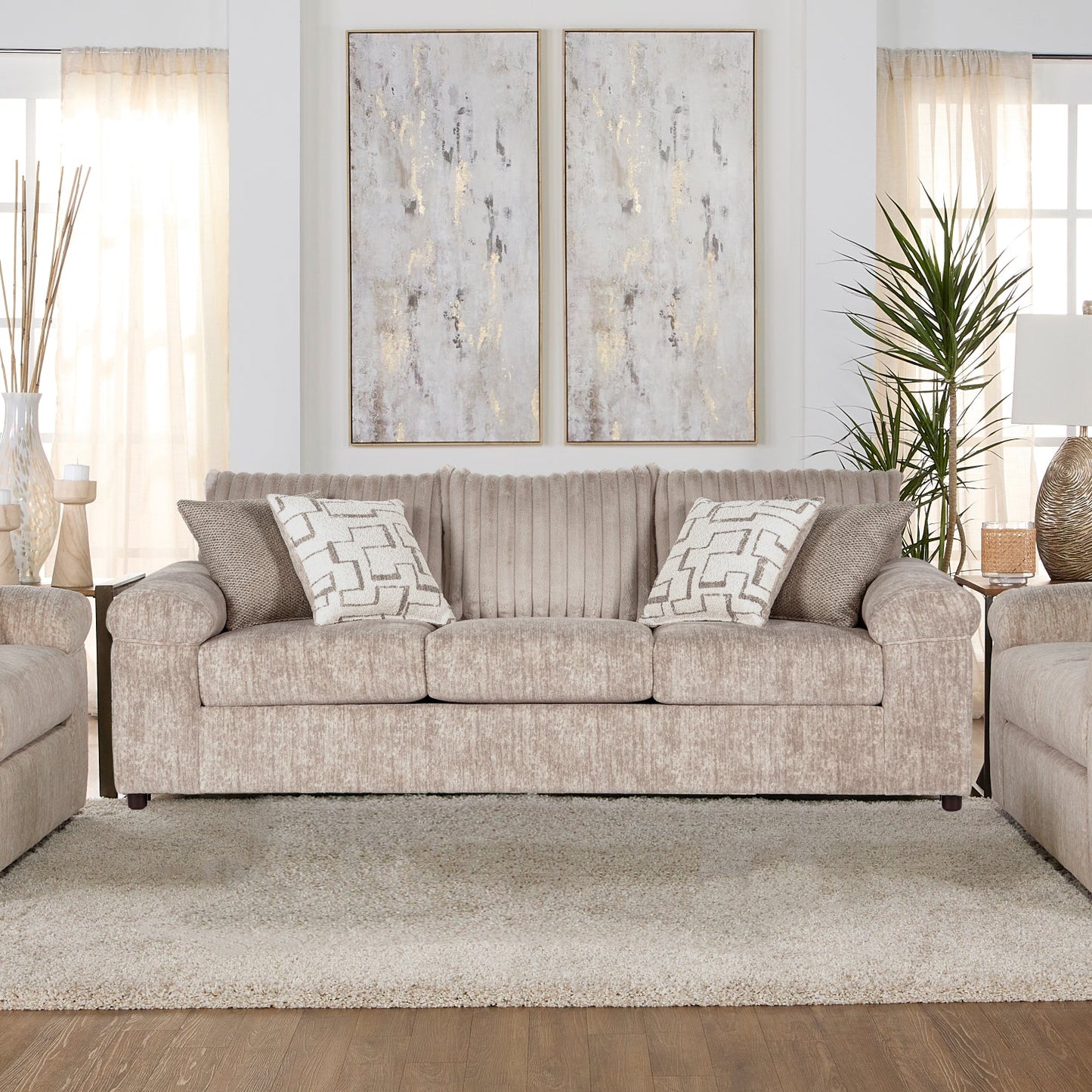 Roundhill Furniture Nason Wide Wale Corduroy Living Room Sofa Collection