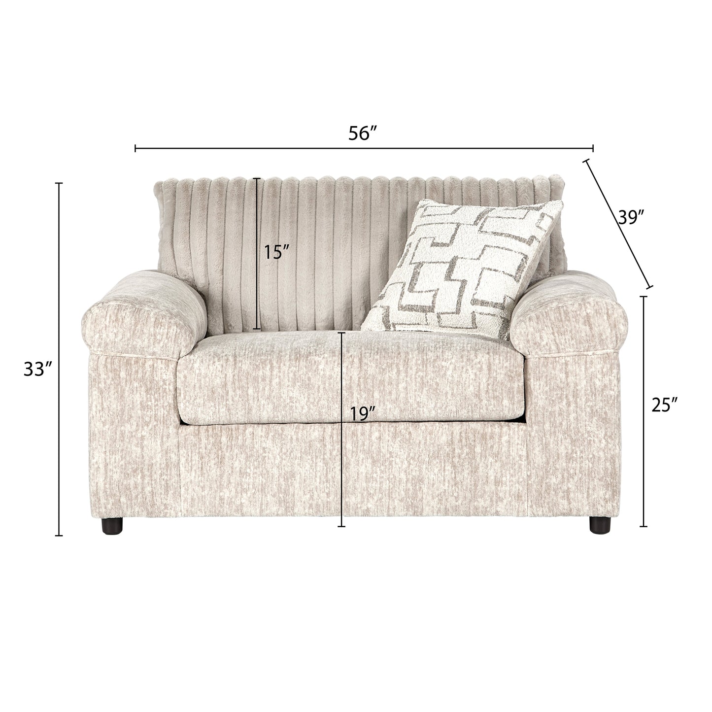 Roundhill Furniture Nason Wide Wale Corduroy Living Room Sofa Collection