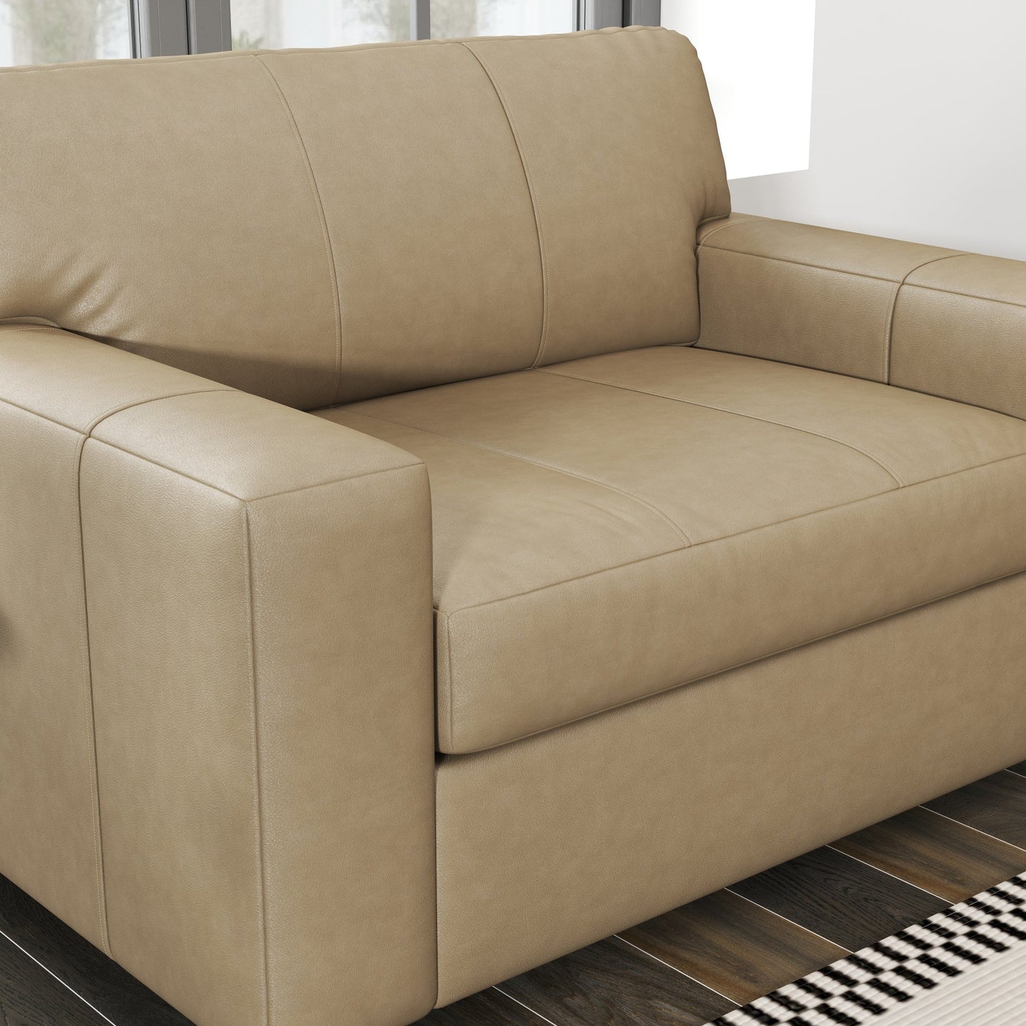 Roundhill Furniture Sakan Leather Upholstered Living Room Collection