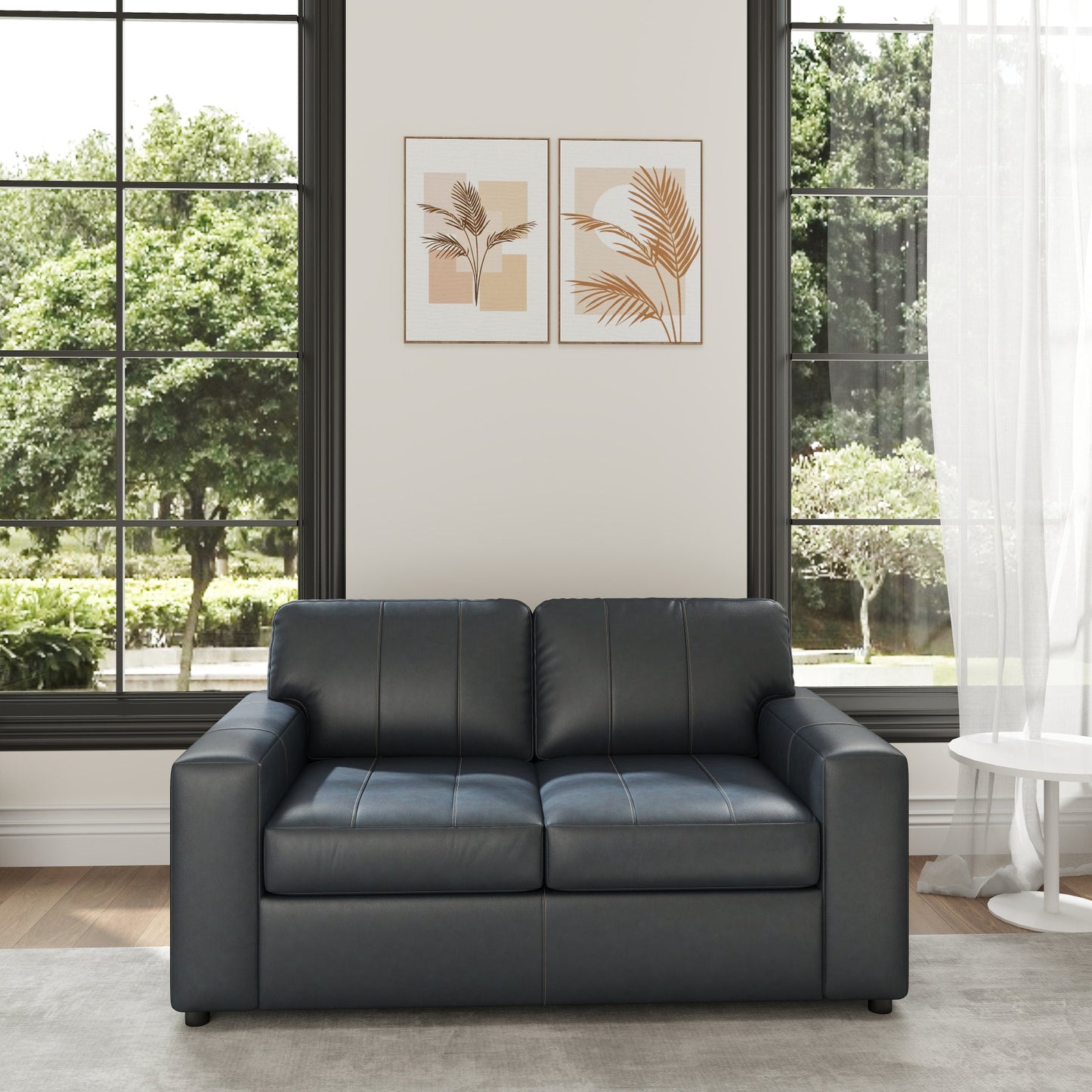Roundhill Furniture Sakan Leather Upholstered Living Room Collection