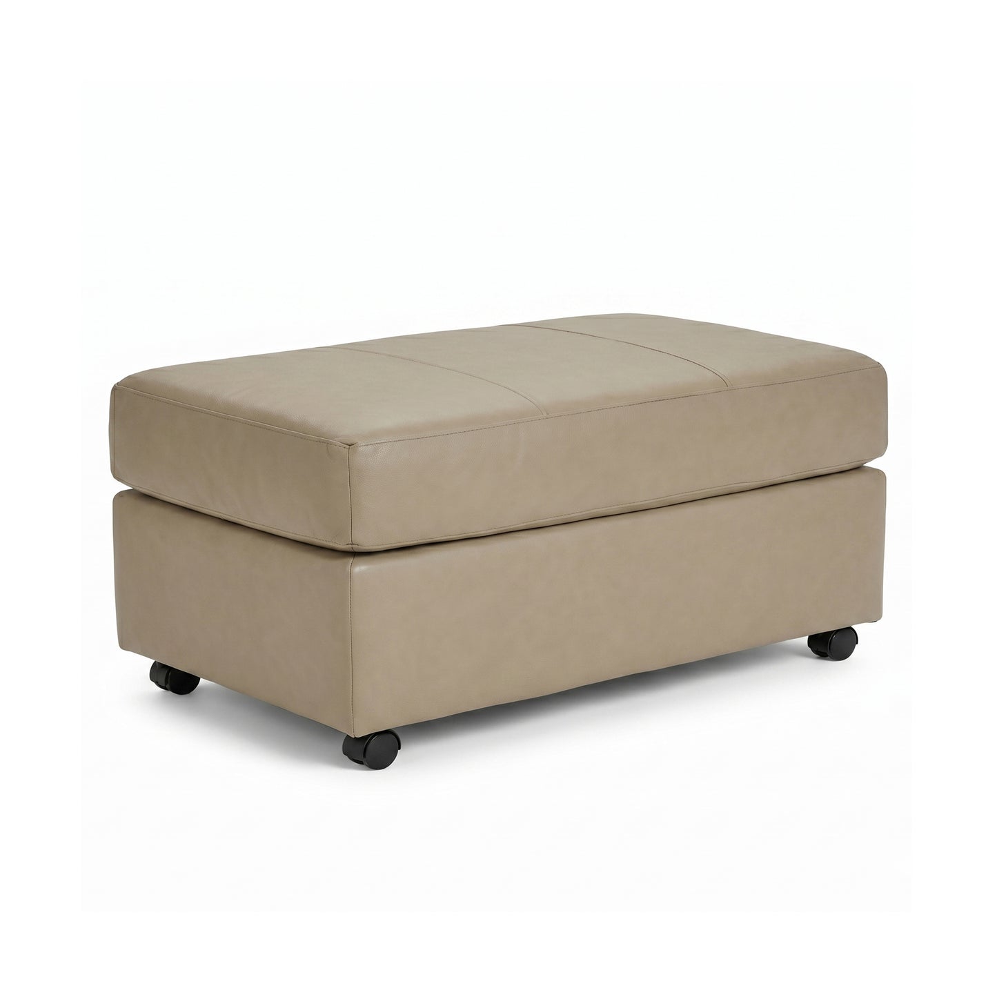 Roundhill Furniture Sakan Leather Upholstered Ottoman