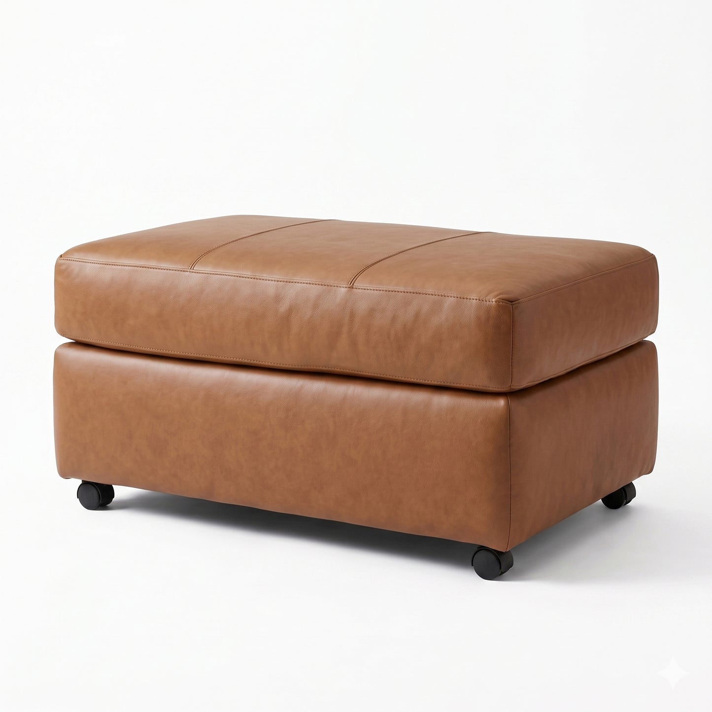 Roundhill Furniture Sakan Leather Upholstered Ottoman