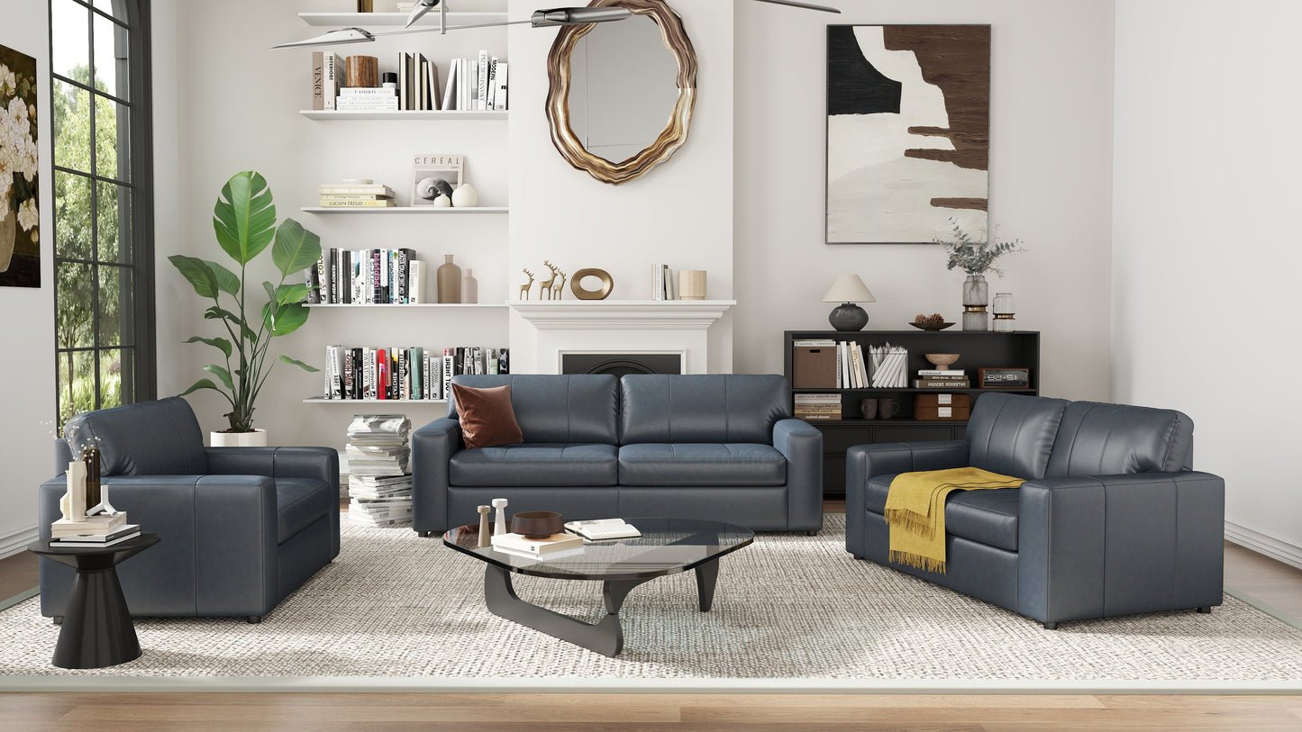 Roundhill Furniture Sakan Leather Upholstered Living Room Collection