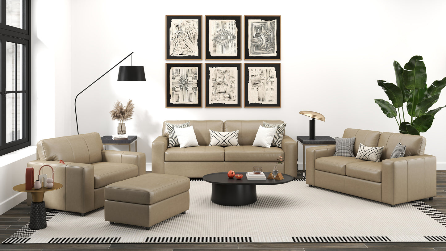 Roundhill Furniture Sakan Leather Upholstered Living Room Collection